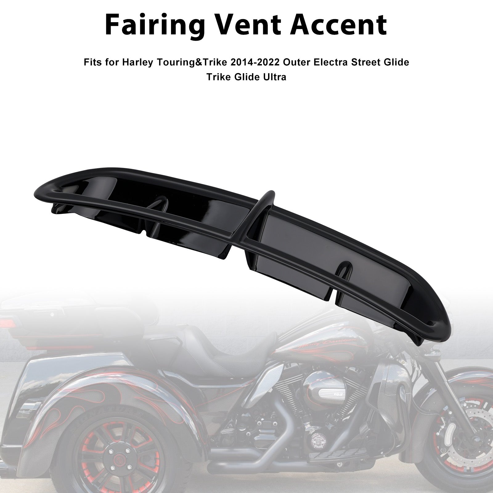Grille d'aération décorative pour Touring Electra Street Trike Glide Ultra 2014-2022