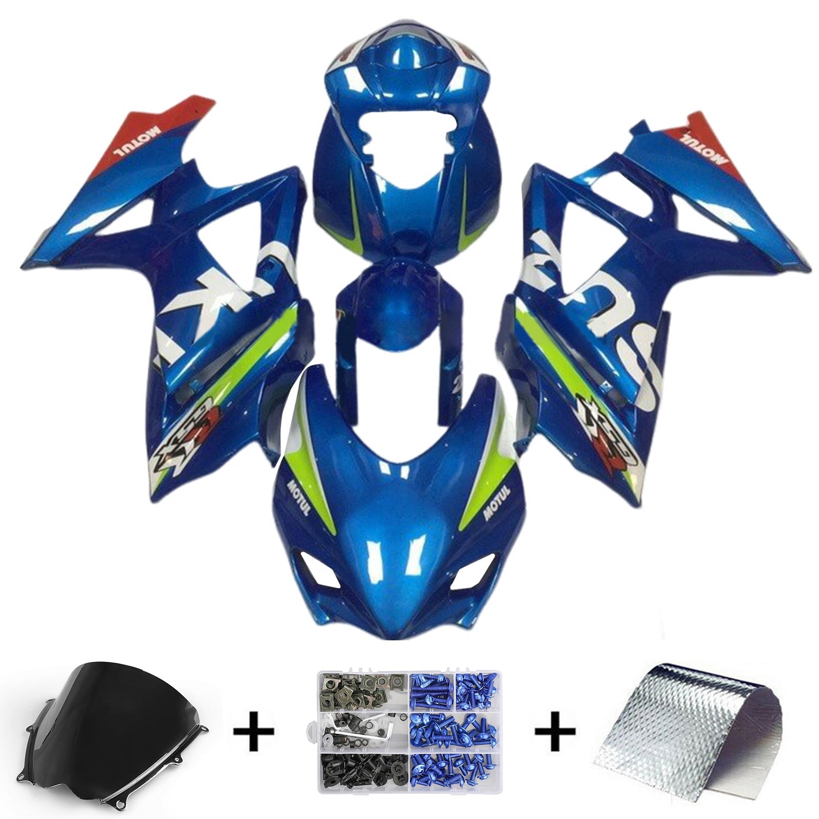 Amotopart Suzuki GSXR1000 2007-2008 K7 Kit carenatura carrozzeria in plastica ABS