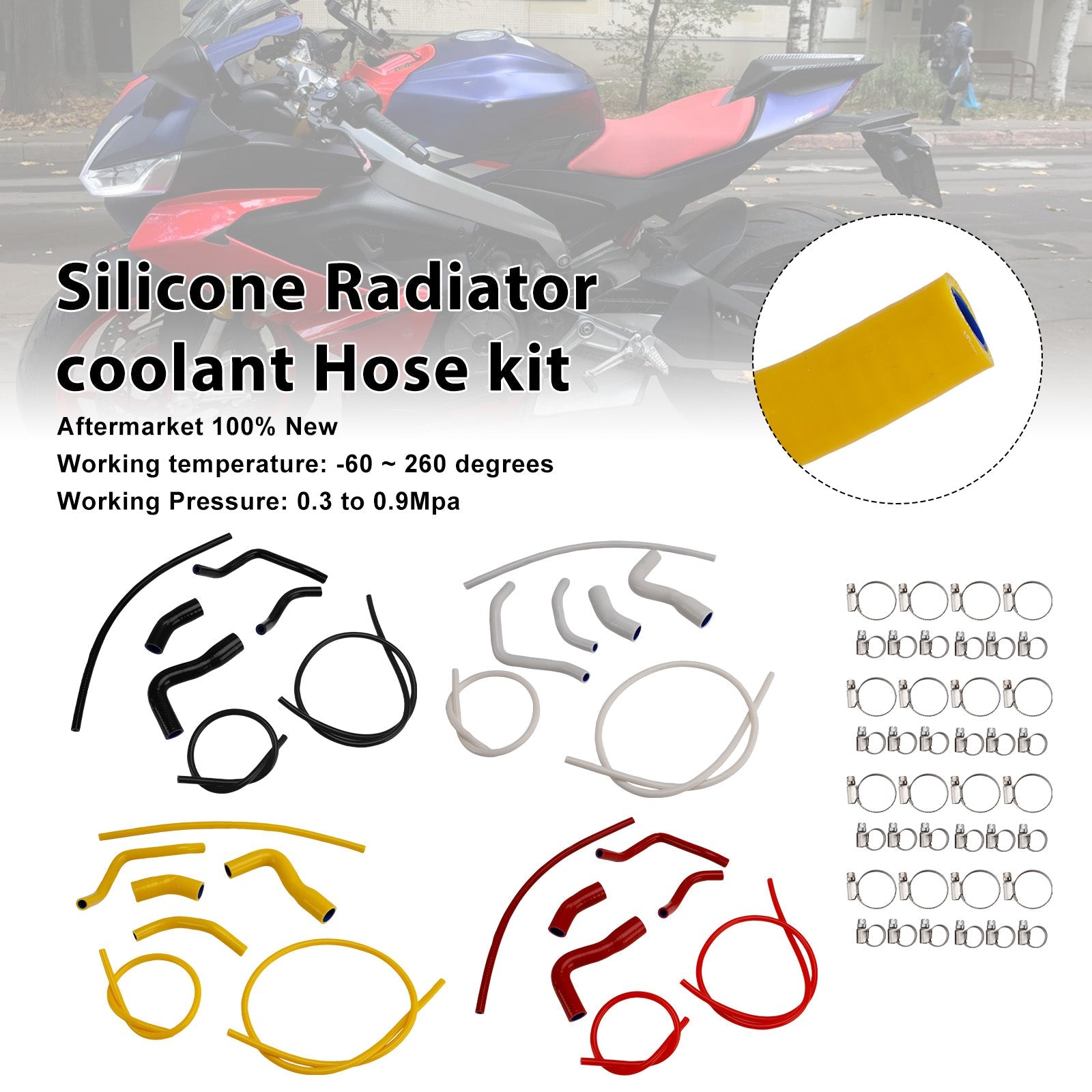 Durite de refroidissement en silicone pour radiateur Aprilia RS 660 (2021-2025)