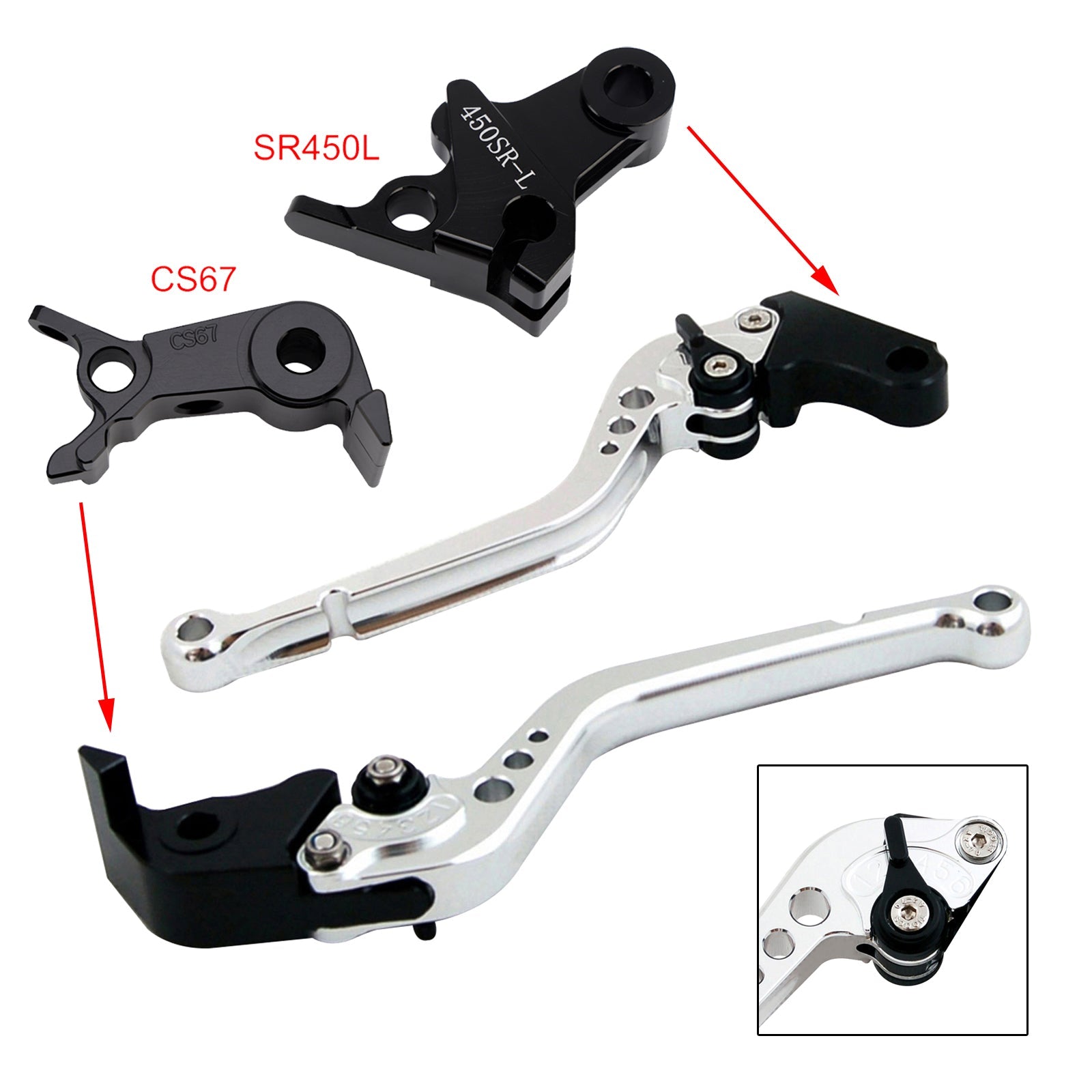 Levier de frein et d'embrayage long compatible avec VOGE DS900X 900DSX 2024-2026