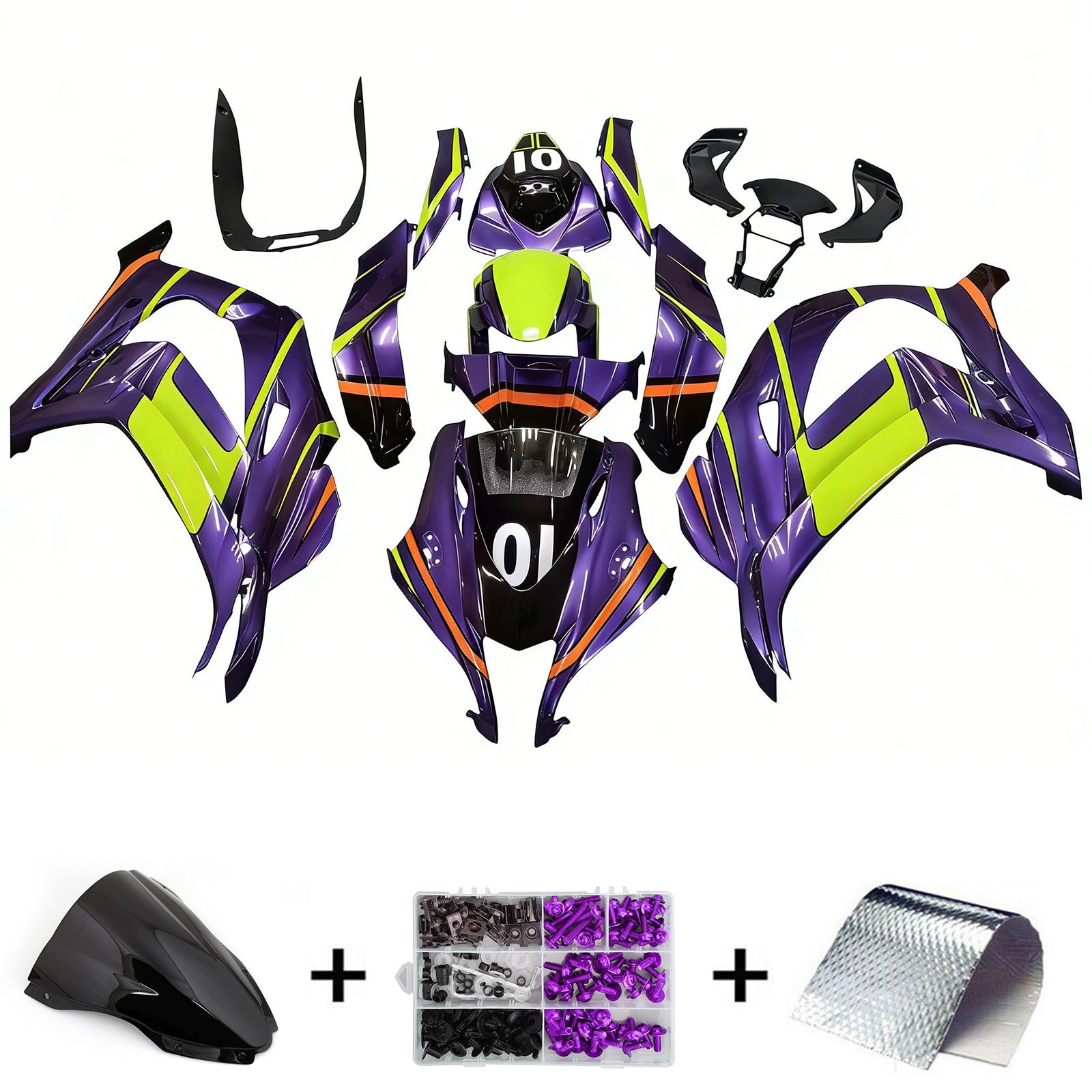 Kit de carénage injecté en plastique ABS pour Kawasaki ZX10R 2016-2020
