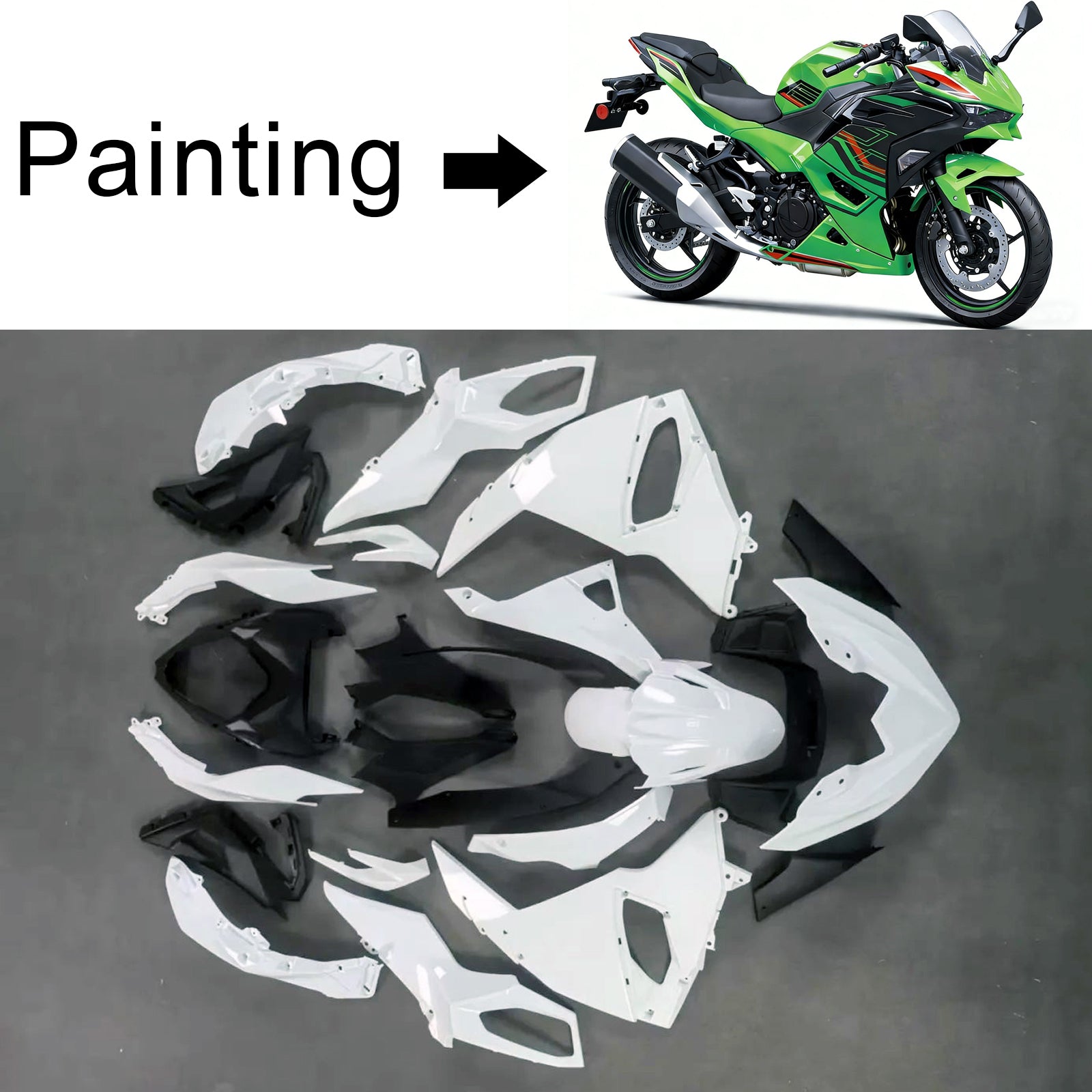Kit de carénage en plastique ABS pour Kawasaki Ninja 500 2024-2026