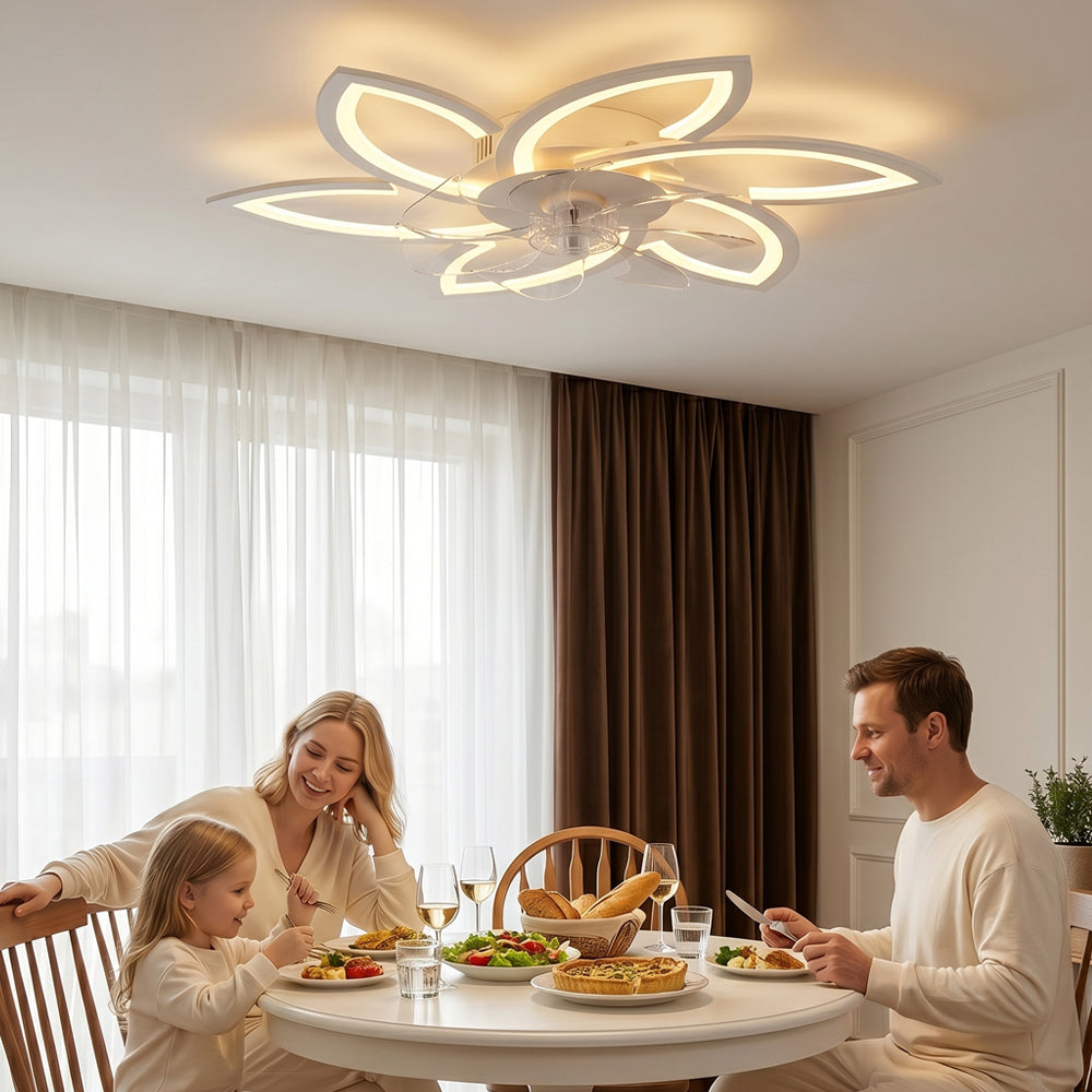 Silencioso Ventilador de techo con LED con iluminación y mando a distancia