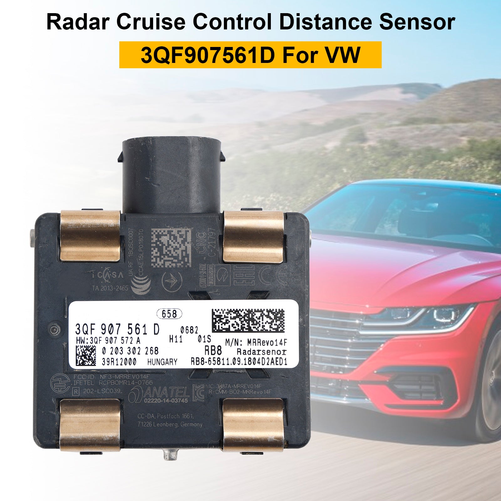 Sensor Radar Rabbing 3QF907561D - VW Golf Jetta Atlas 2018-2021