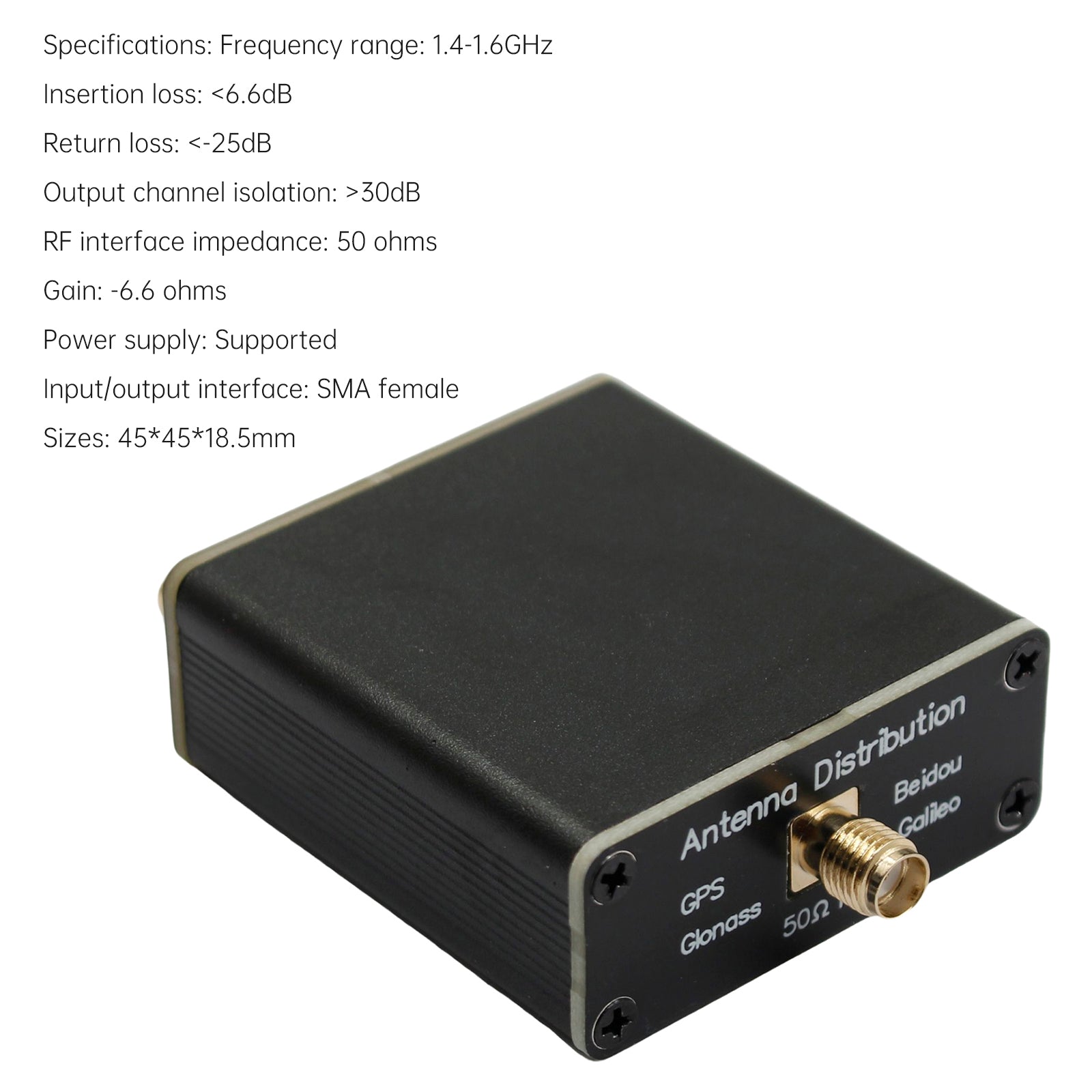 Répartiteur d'antenne GPS/GLONASS 1 vers 4, répartiteur de puissance