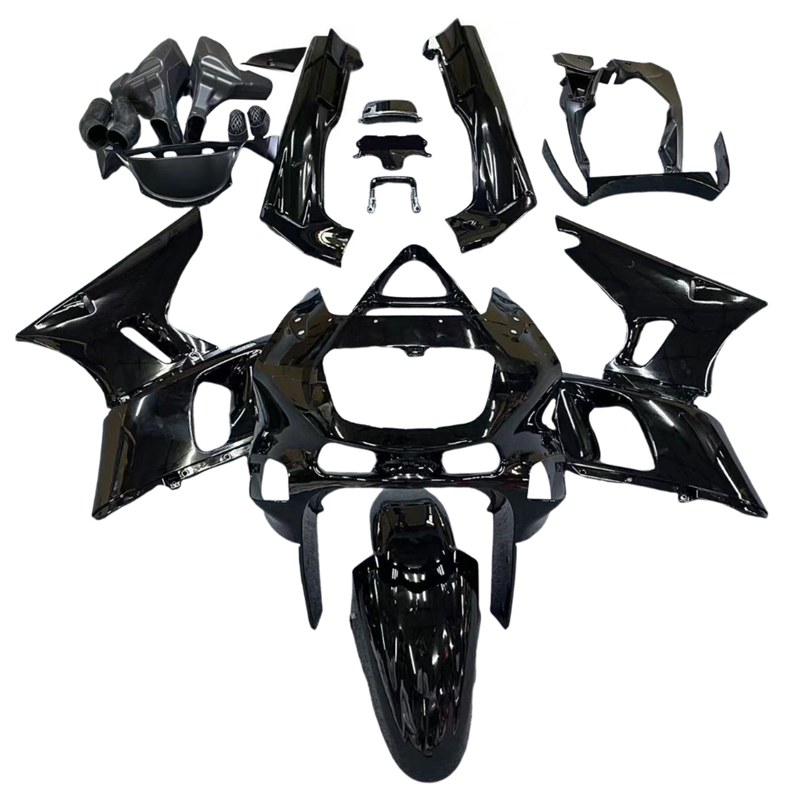 Kit de carénage en plastique ABS injecté compatible avec Kawasaki ZZR400 1993-2007 ZZR600 1998-2003