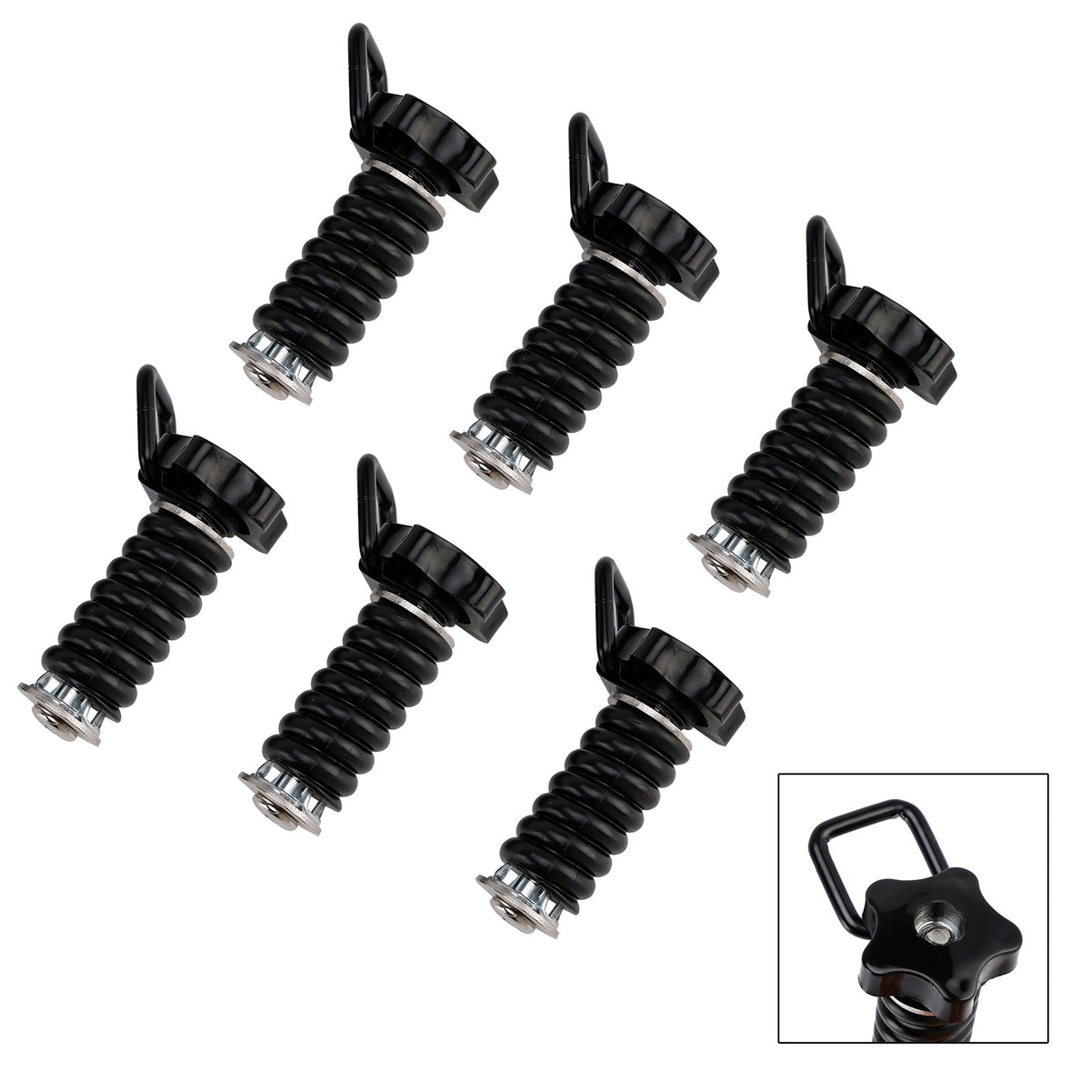 Lot de 6 anneaux d'ancrage flexibles de 2,5 cm (1 pouce) pour Polaris RZR Sportsman Ace 2013-2025