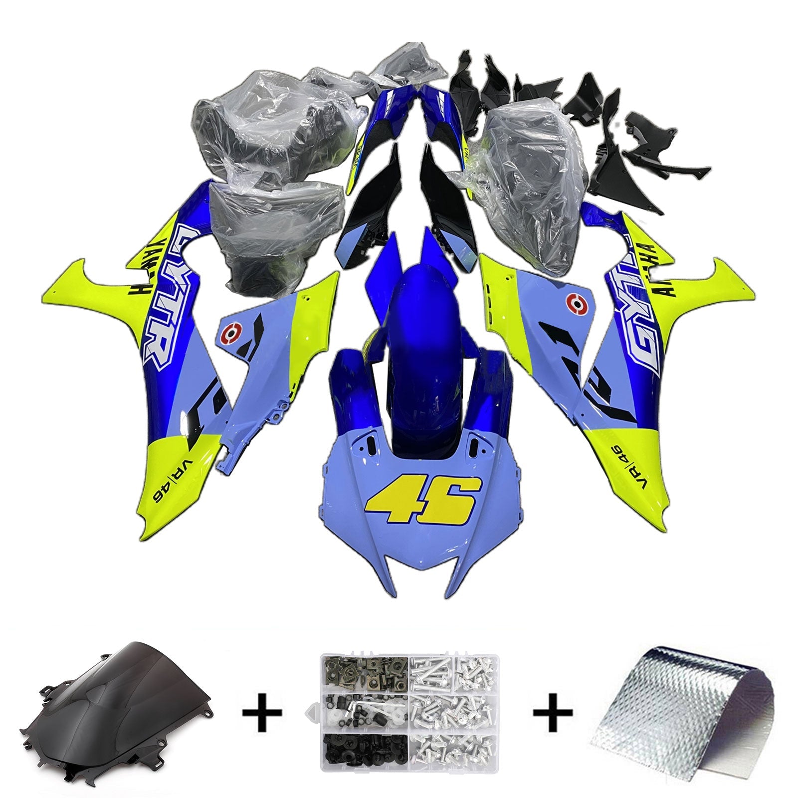 Kit de carénage d'injection Yamaha YZF-R1 2020-2024, carrosserie en plastique ABS