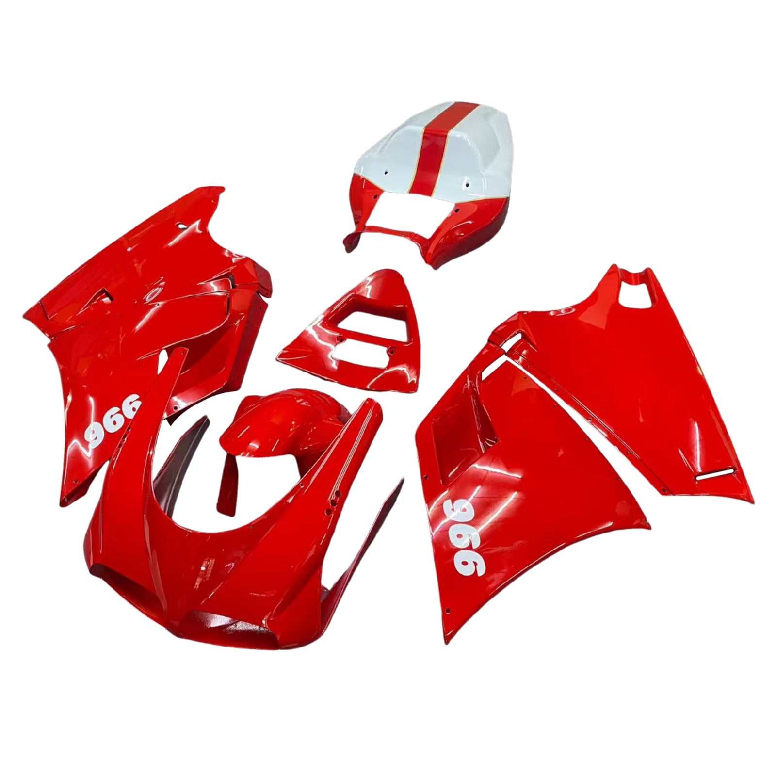 Kit de carénage en plastique injecté compatible avec Ducati 748/916/996/998 1996-2002