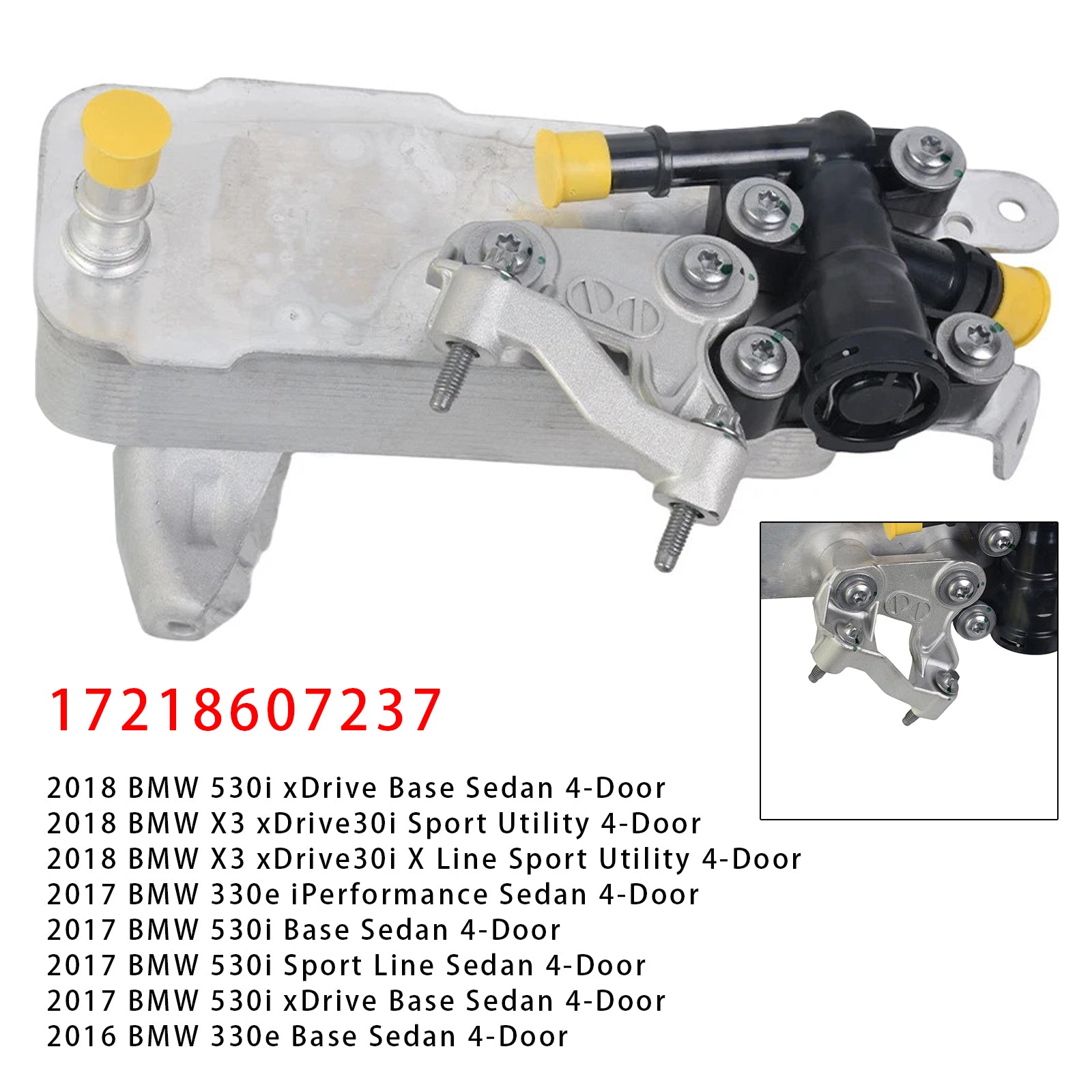 Chłodnica d&Olej przekładniowy 17218607237 do BMW X4 xDrive30i Sport Utility 4-drzwiowy (2019-2023)