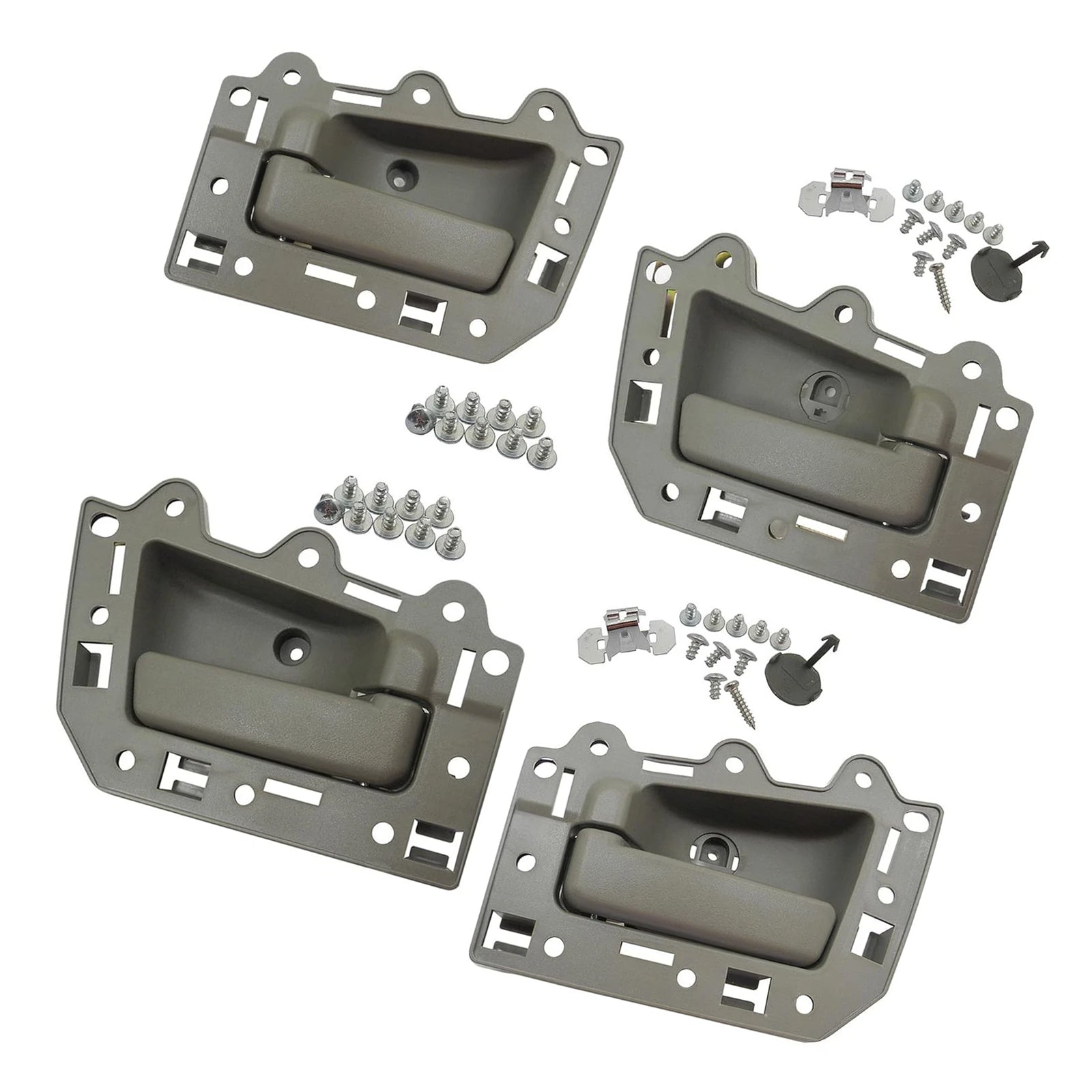 4 poignées de porte intérieures avant et arrière gauche et droite grises pour Jeep Grand Cherokee 2005-2011