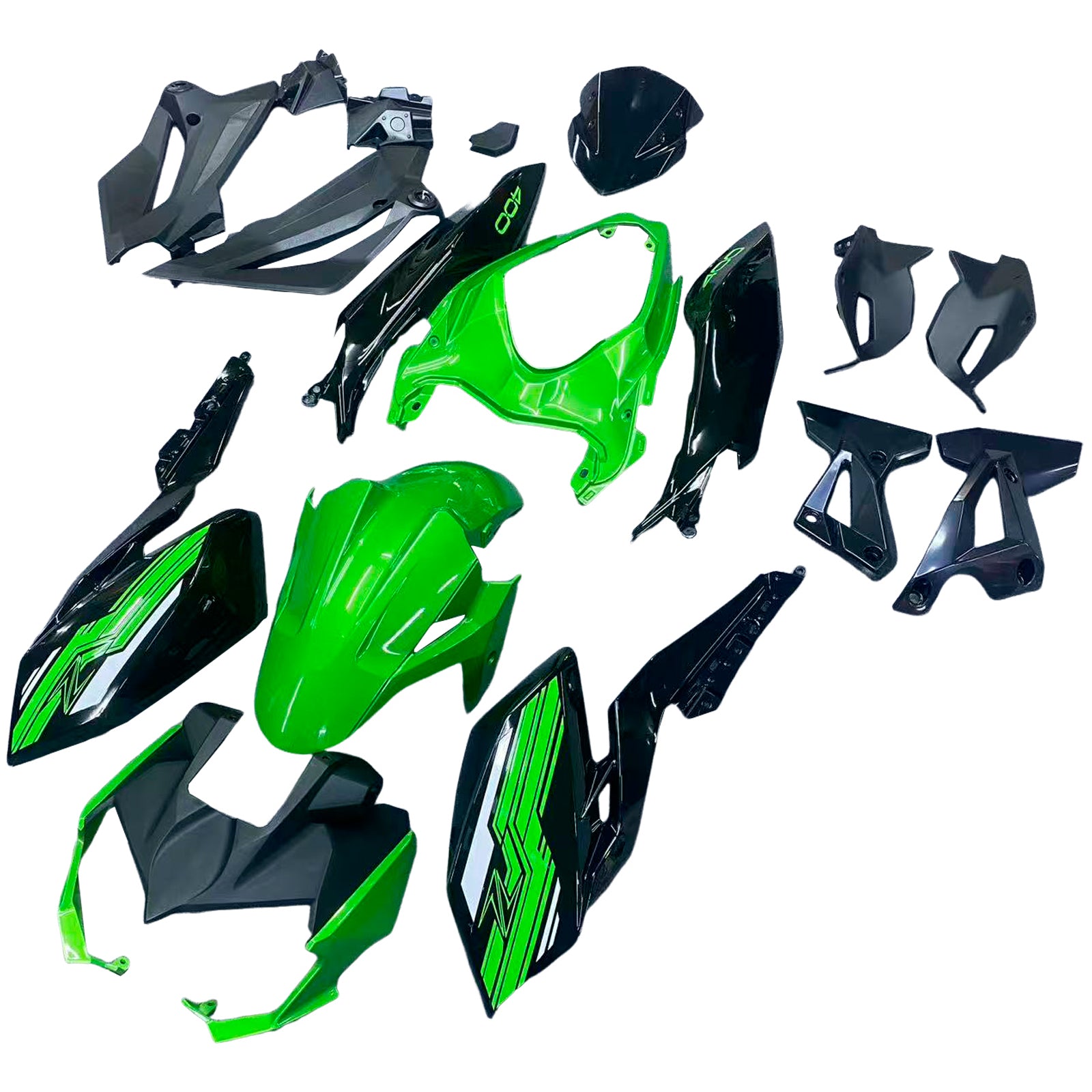 Kit de carénage en plastique ABS injecté compatible avec Kawasaki Z400 2018-2024