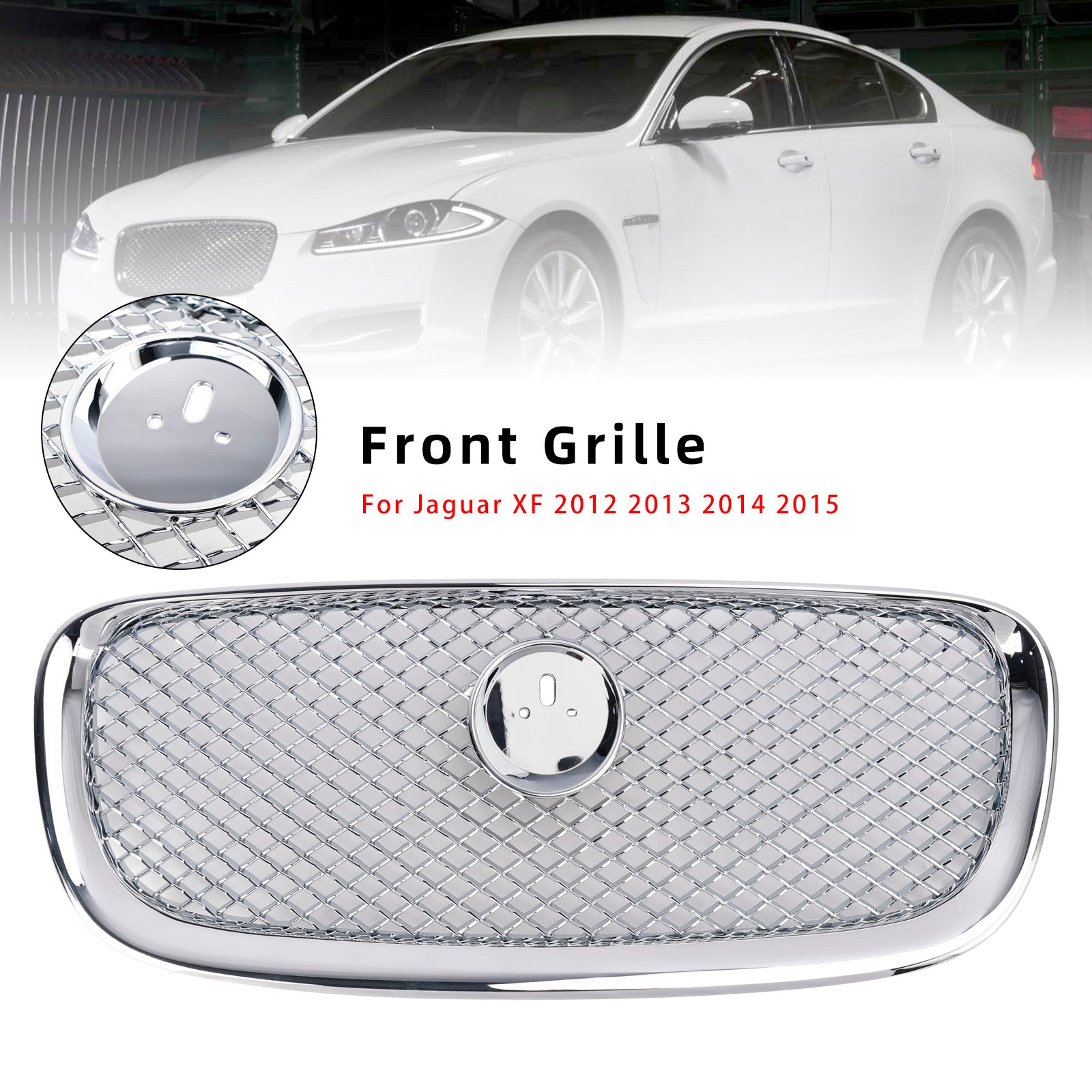 Voor bumperrooster Jaguar XF-R 2012-2015 Chrome