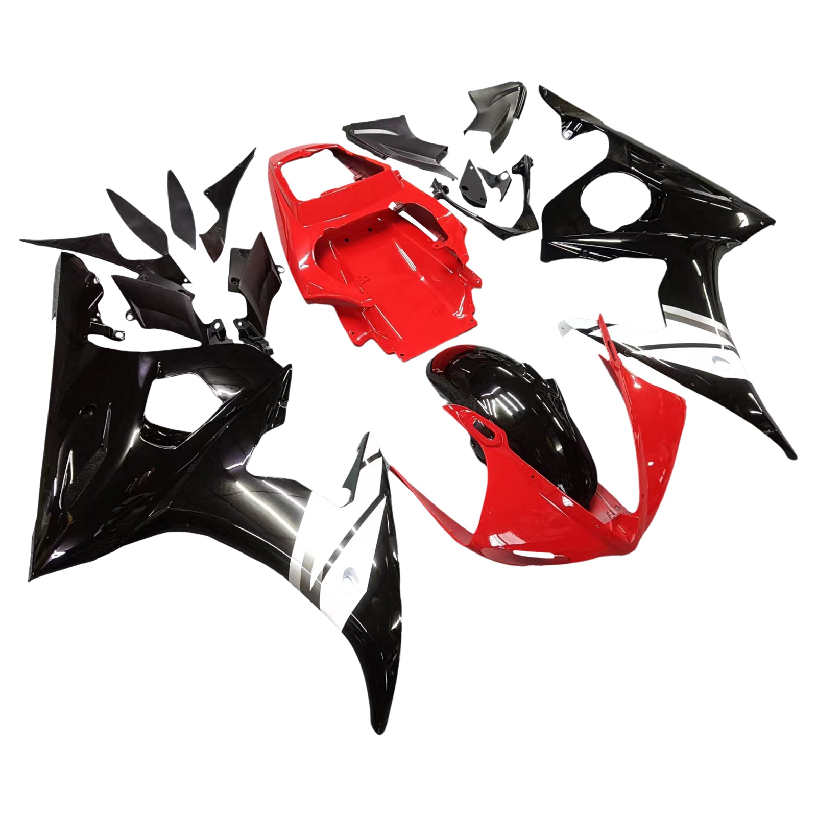 Kit de carénage par , carrosserie en plastique ABS Pour Yamaha YZF R6 2003-2004 R6S 2006-2009 5#