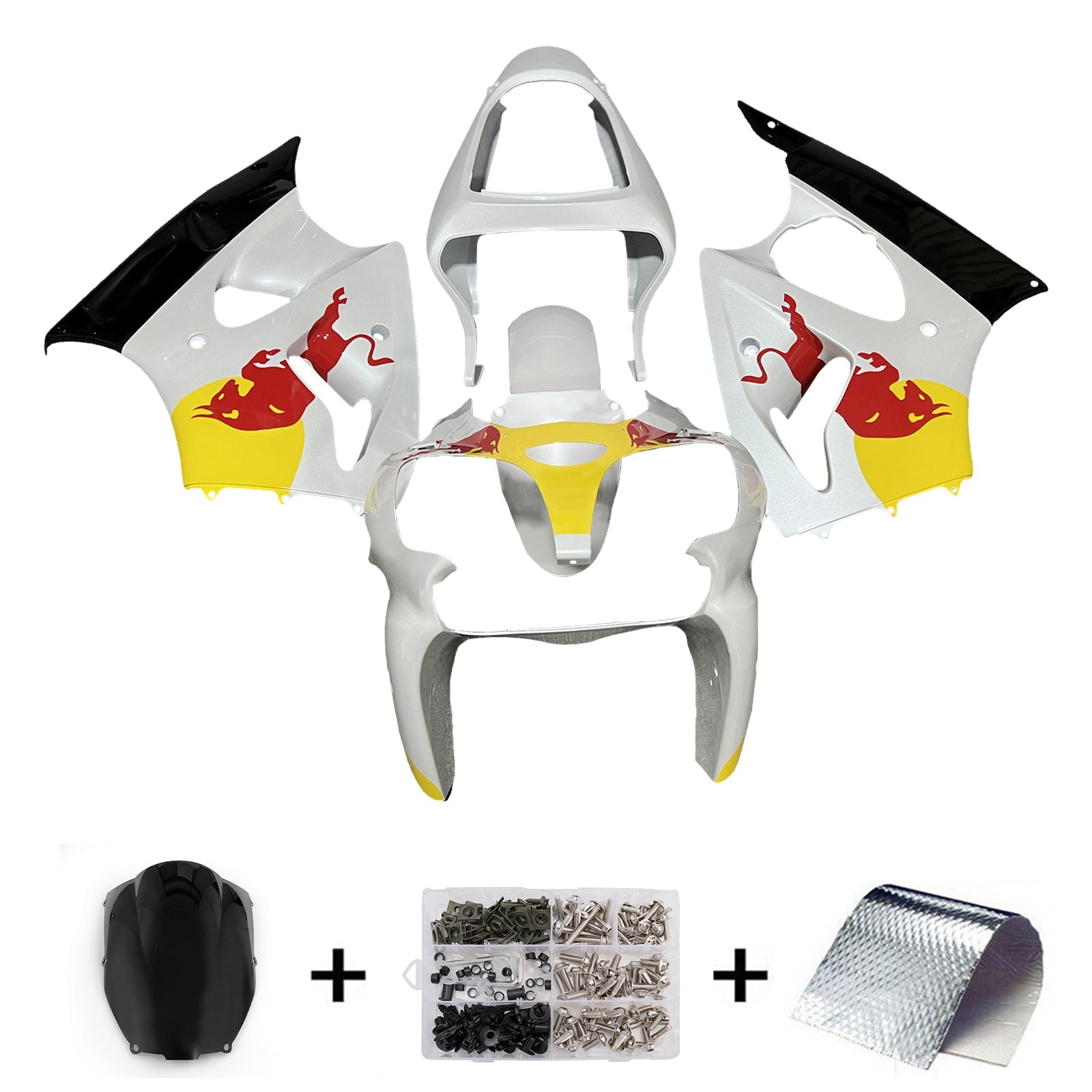 Kit de carénage par injection pour Kawasaki ZX6R 636 2000-2002 ZZR600 2005-2008