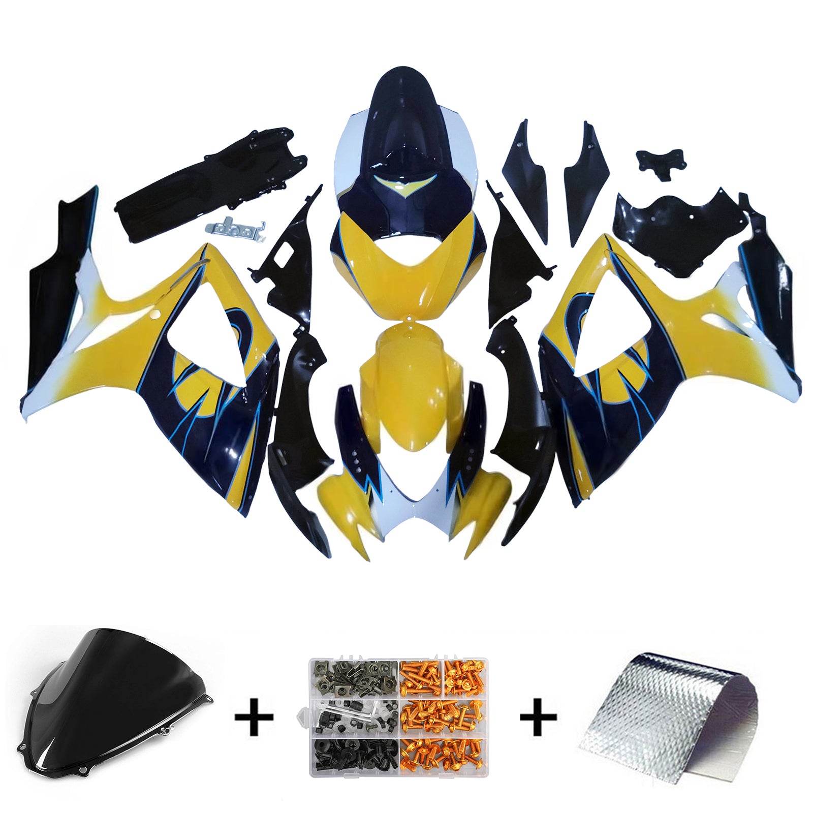 Kit de carénage par injection, carrosserie en plastique ABS, compatible avec Suzuki GSXR 600/750 2006-2007