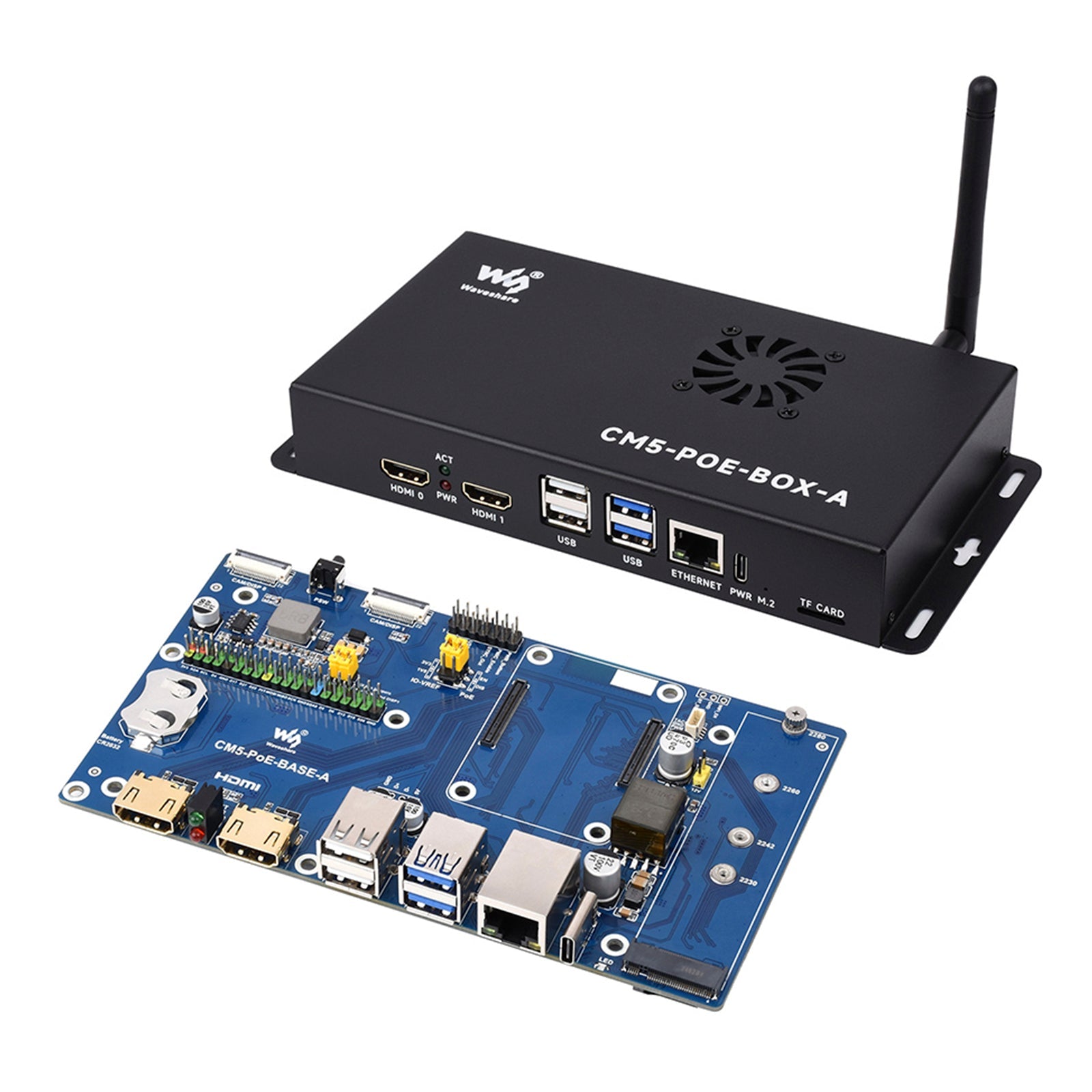 Module d'extension PoE Raspberry Pi CM5, carte de base compatible M.2 NVMe