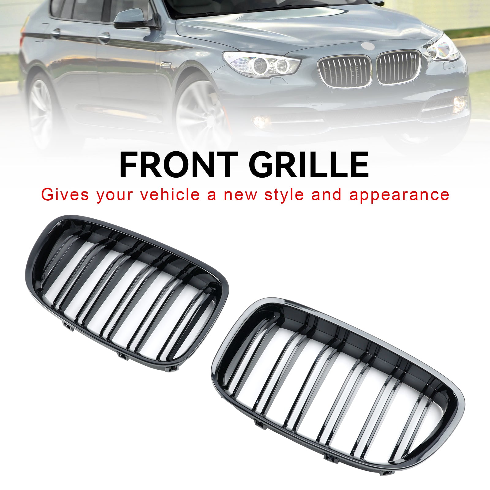 2009-2017 BMW Série 5 GT F07 Grille de calandre avant noir brillant 51137200169 51137200170