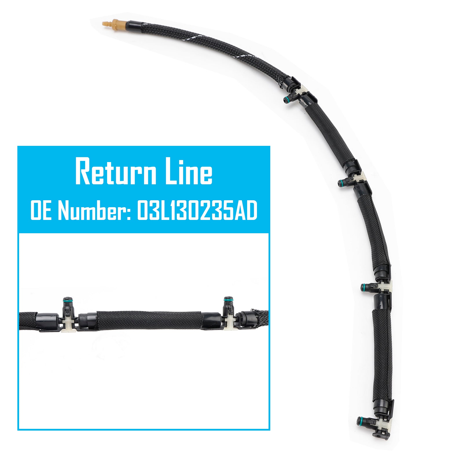 Tubo che perde'Ritorno olio, perdita carburante 03L130235AD per Audi, Seat, VW, Passat 2.0 TDI