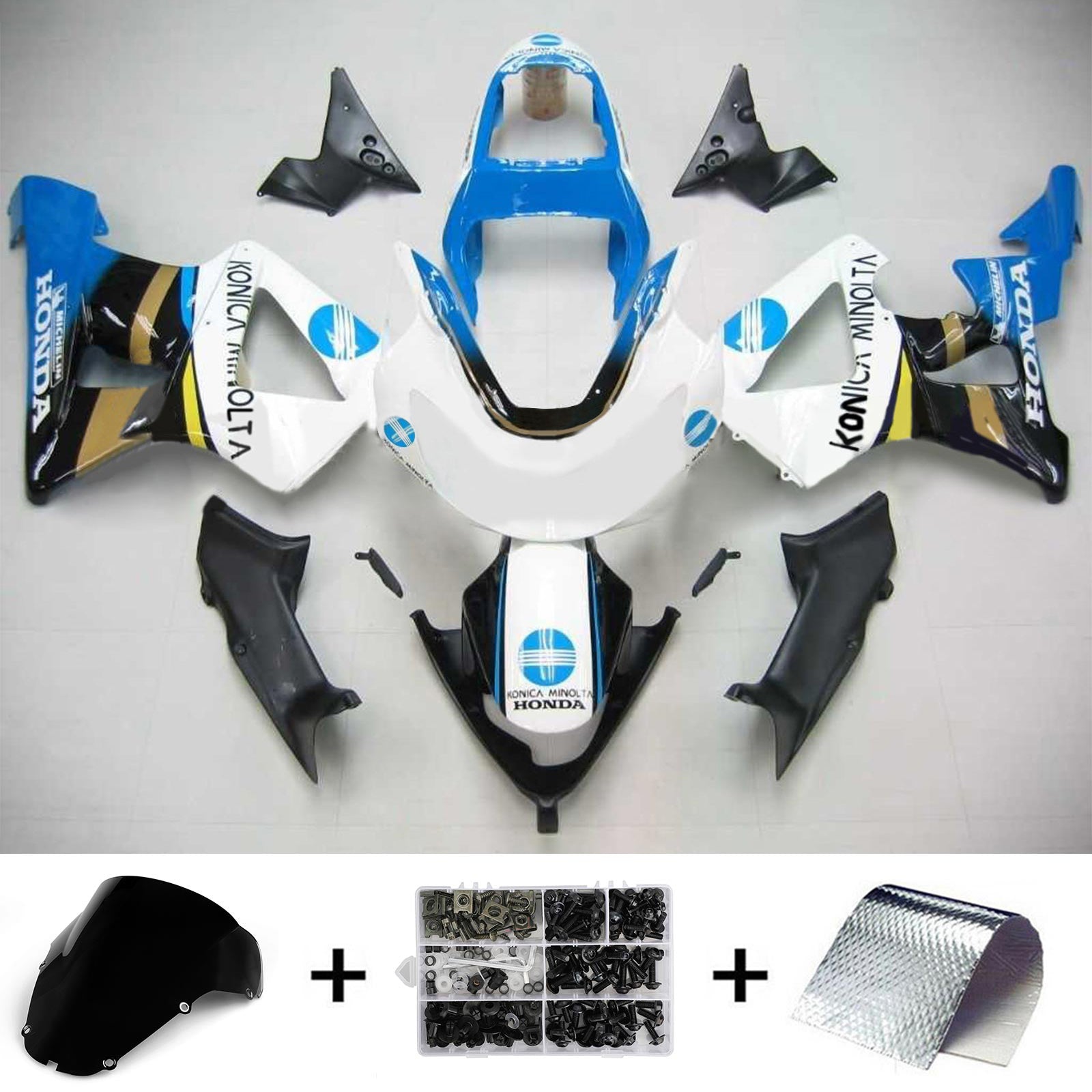 2000-2001 Honda CBR929RR Kit de carenado de carrocería de inyección de plástico ABS