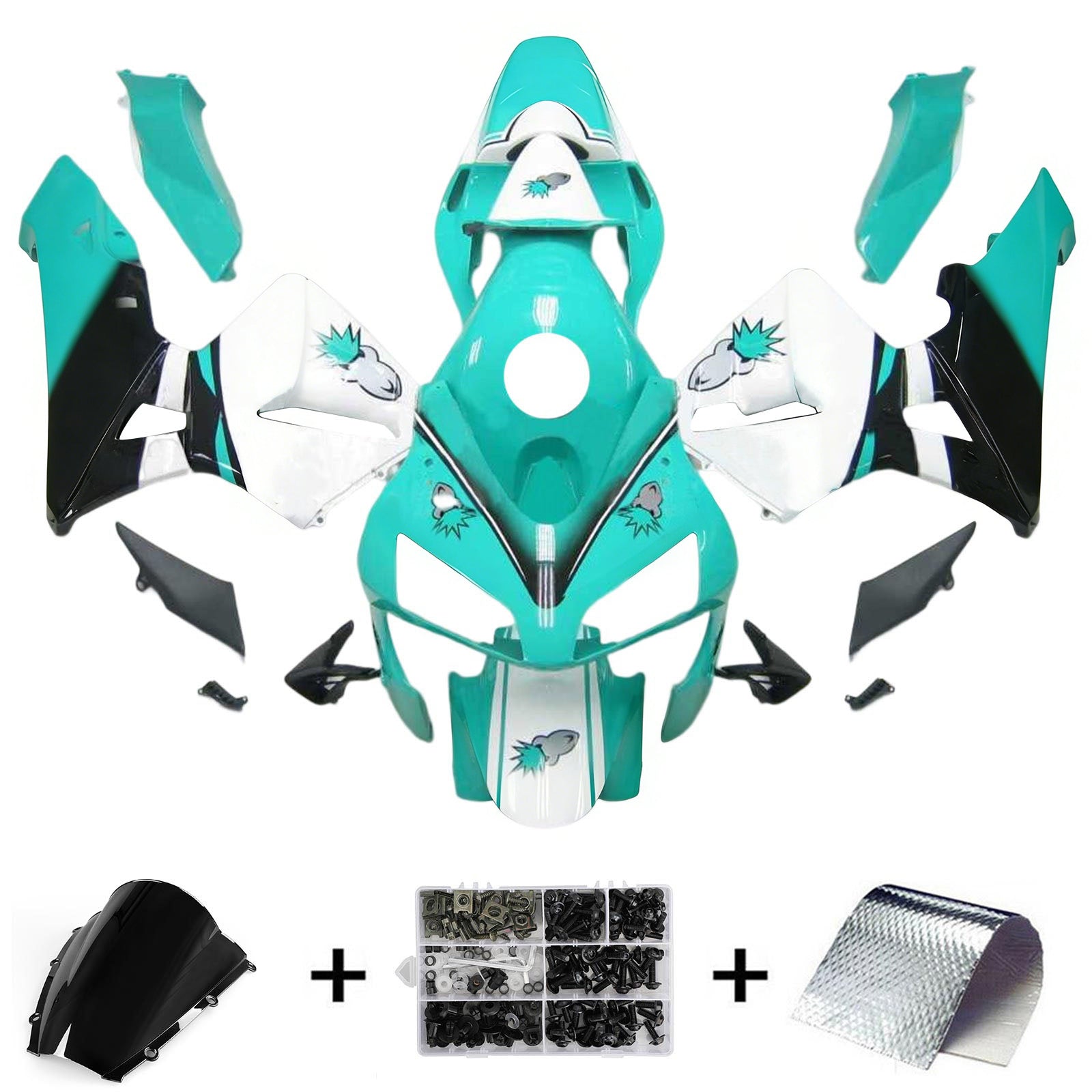 Kit de carénage par injection, carrosserie en plastique ABS pour Honda CBR600RR 2003-2004 F5