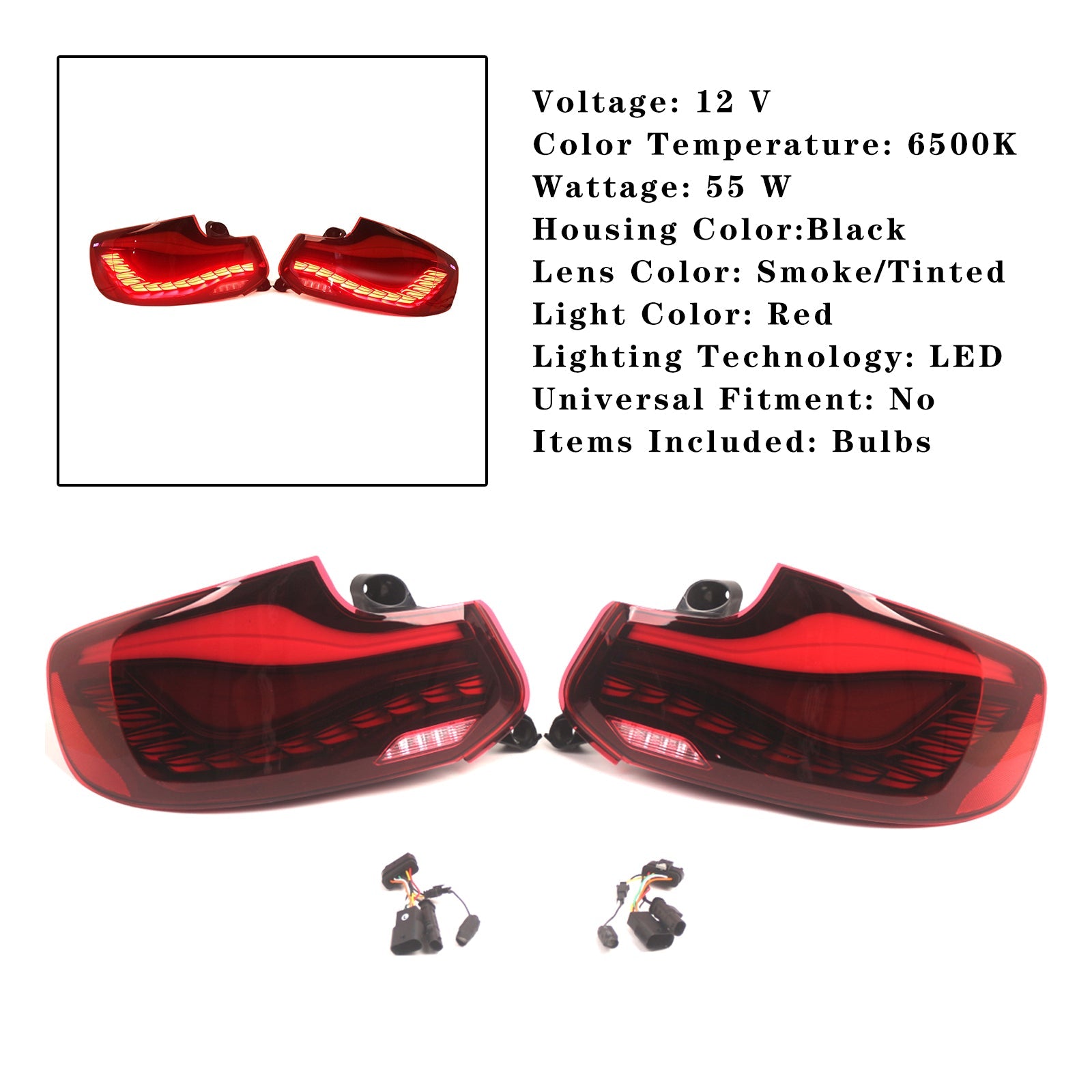 Rode LED-achterlichten voor BMW M2 M238I, M240I (2014-2021) (links en rechts) 63219491591