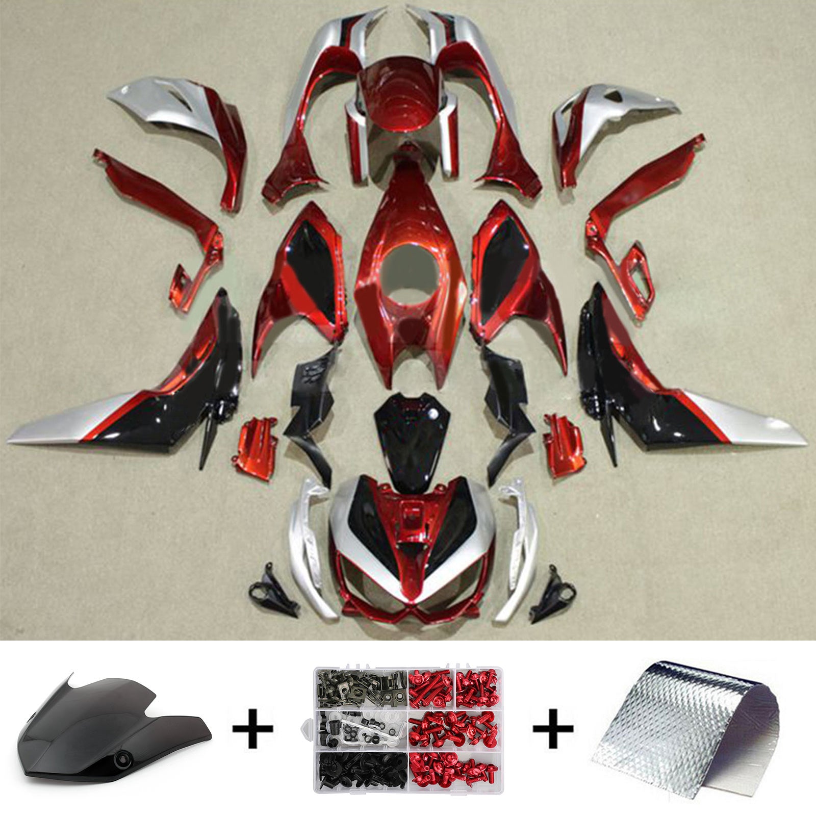 Kit de carénage en plastique ABS injecté compatible avec Kawasaki Z1000 2014-2017