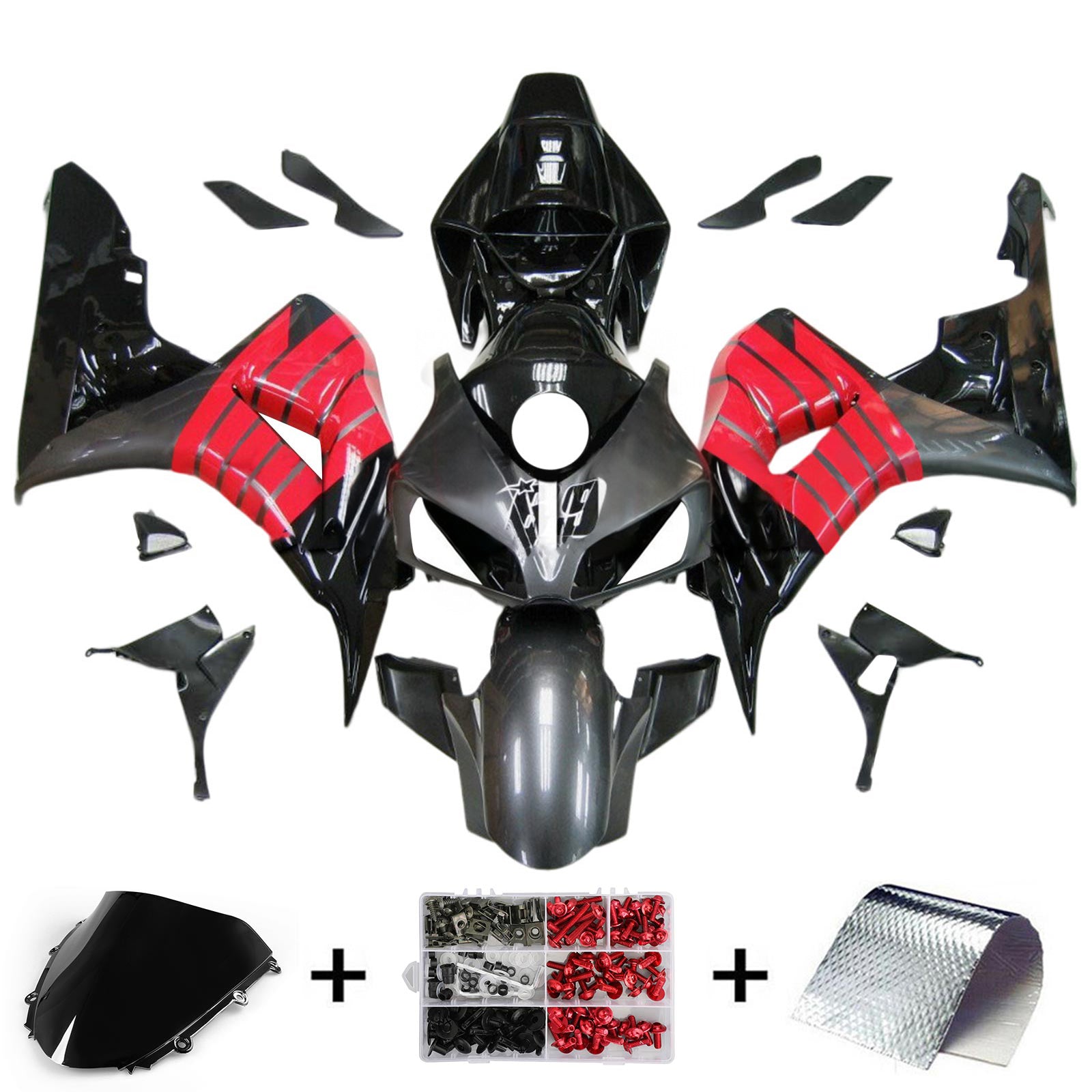 Kit de carénage injecté en plastique ABS pour Honda CBR1000RR 2006-2007