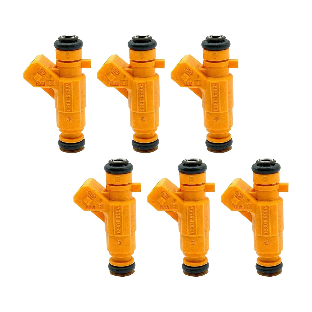 6 injecteurs de carburant pour Peugeot 607 et Renault Clio II (2000-2002) - Référence : 0280155994