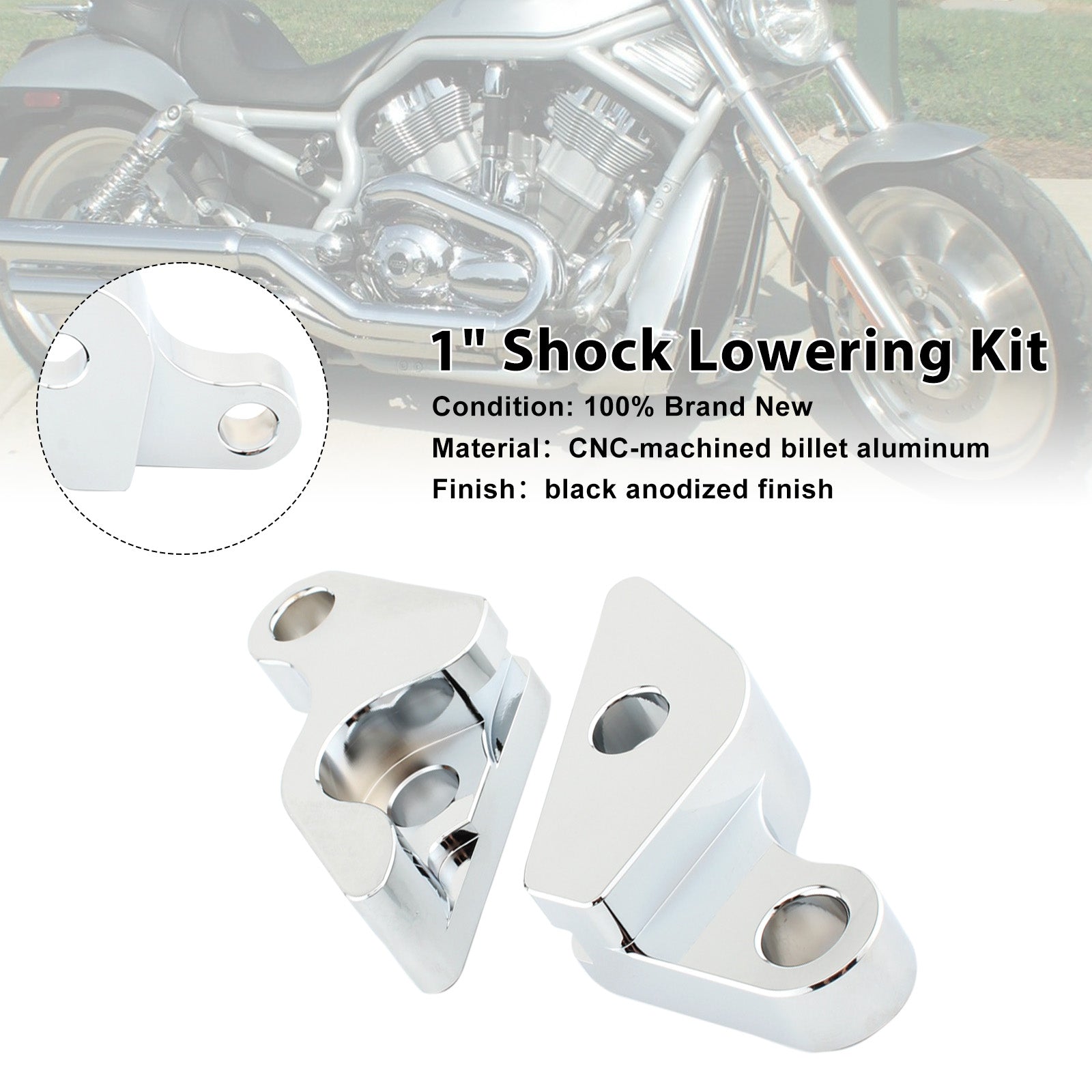Kit d'abaissement d'amortisseurs 1"" pour HARLEY VRSC V-ROD (2007-2017)