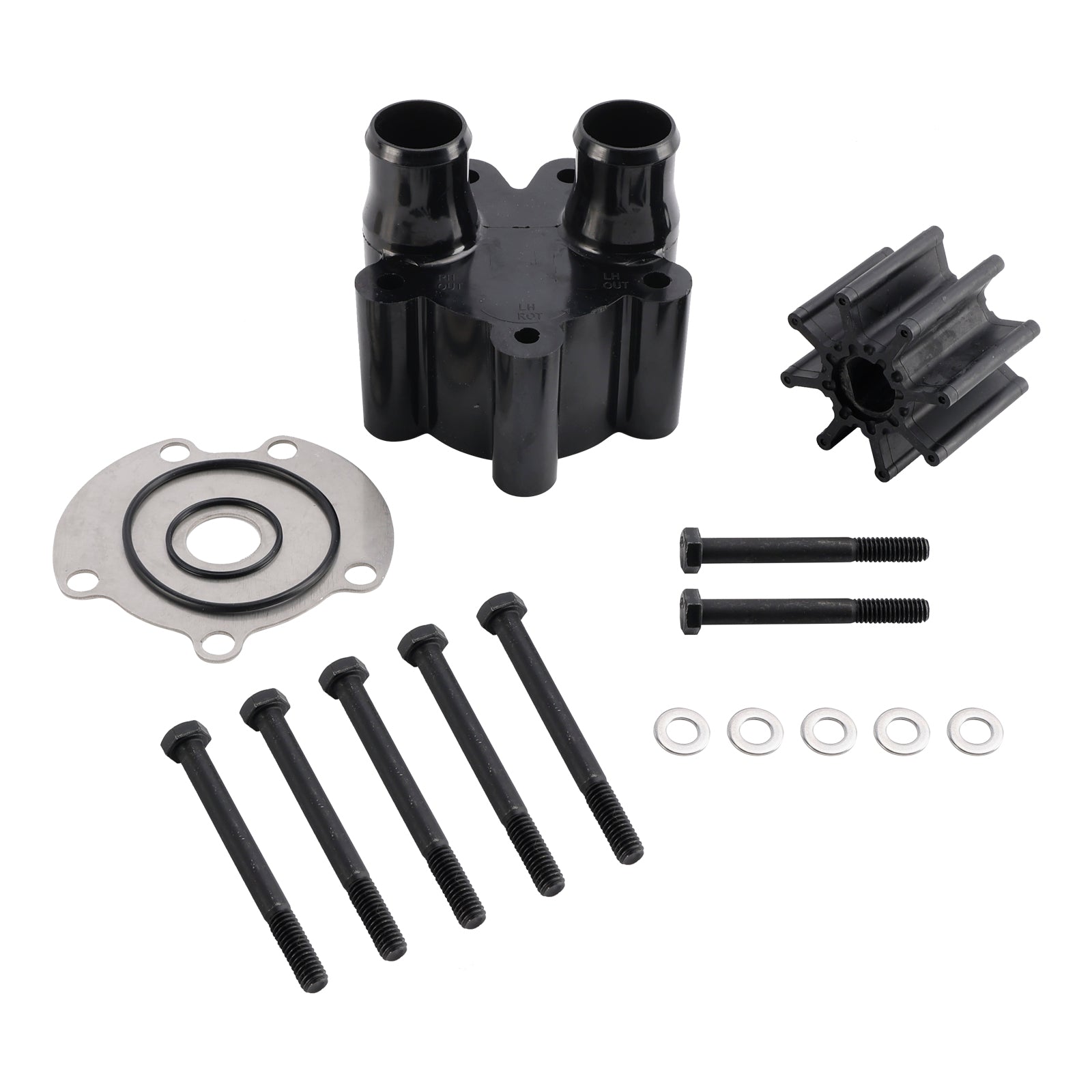 Kit de turbina de bomba de agua para Mercruiser Alpha y Bravo 4.3, 5.0, 5.7, 6.2, 7.4 y 8.2 L V6/86-807151A7