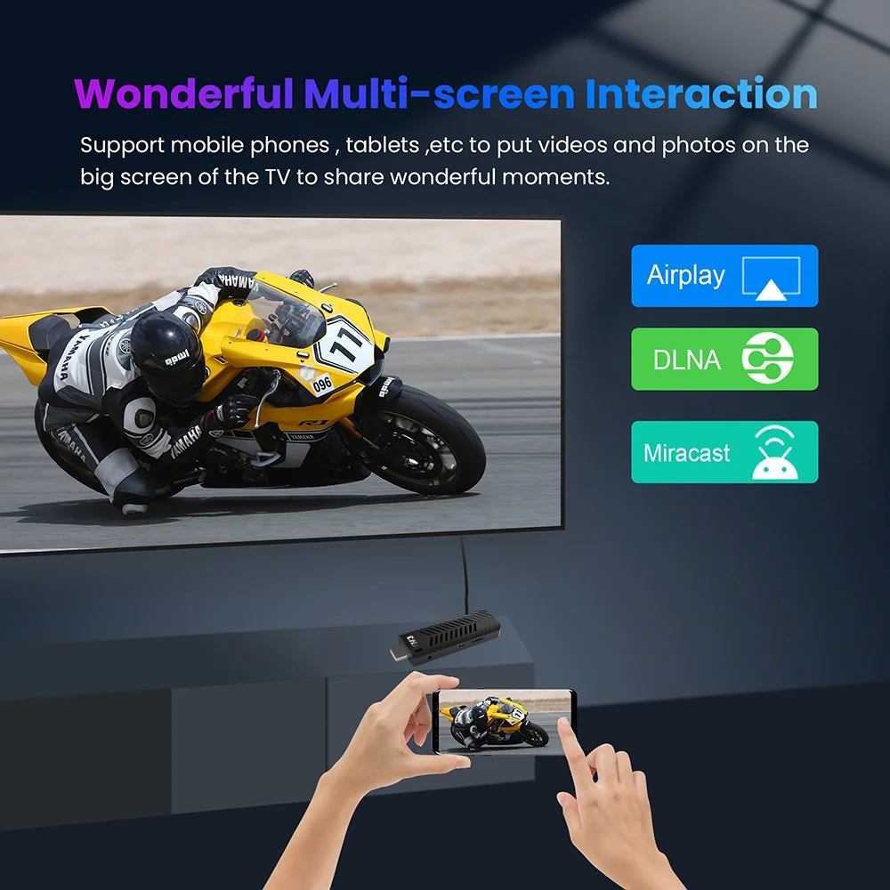 TV TV Key Android 14.0 Ram 1 GB ROM 8 GB Dongle Decoder Raters 4K TV Box