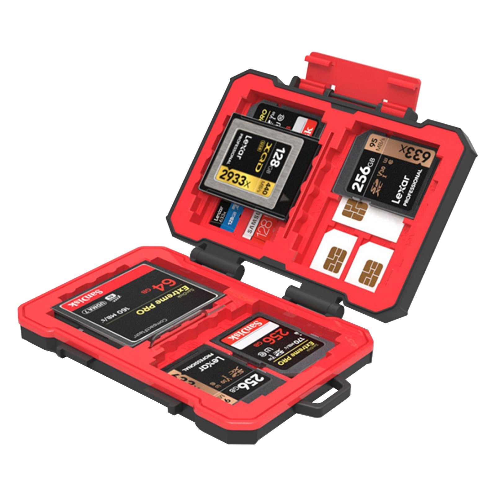 Camera-geheugenkaart beschermdoos, waterdichte en anti-val SD-kaart opbergdoos