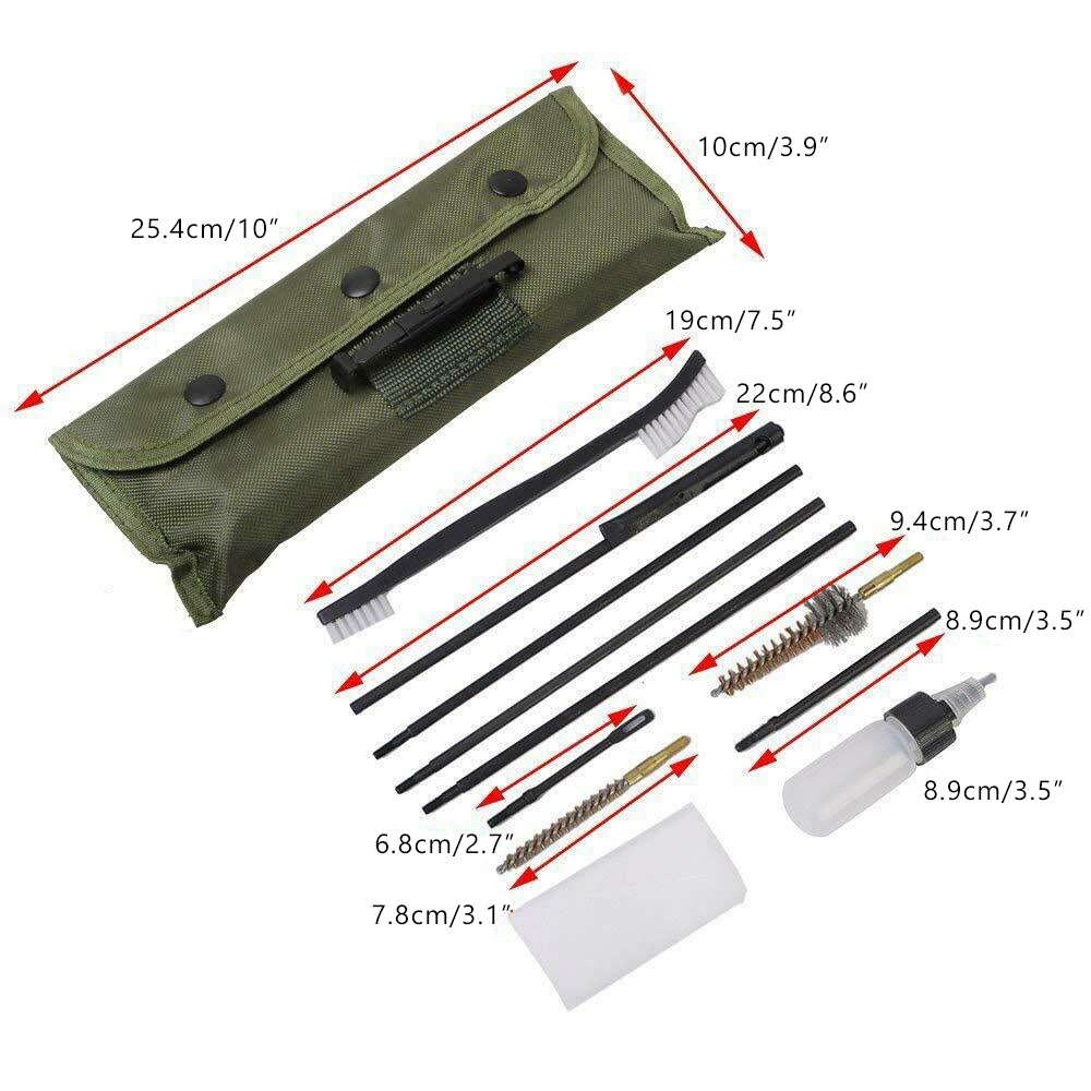 Kit de limpieza de pistola para limpiador de cepillo de nailon para rifle calibre 5,56mm .223 .22