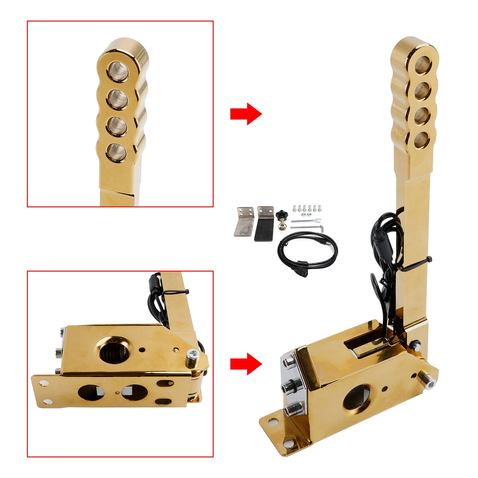 Voor racegames G25/G27/G29/T300/T500 voor Assetto PC 14bit SIM USB Handrem