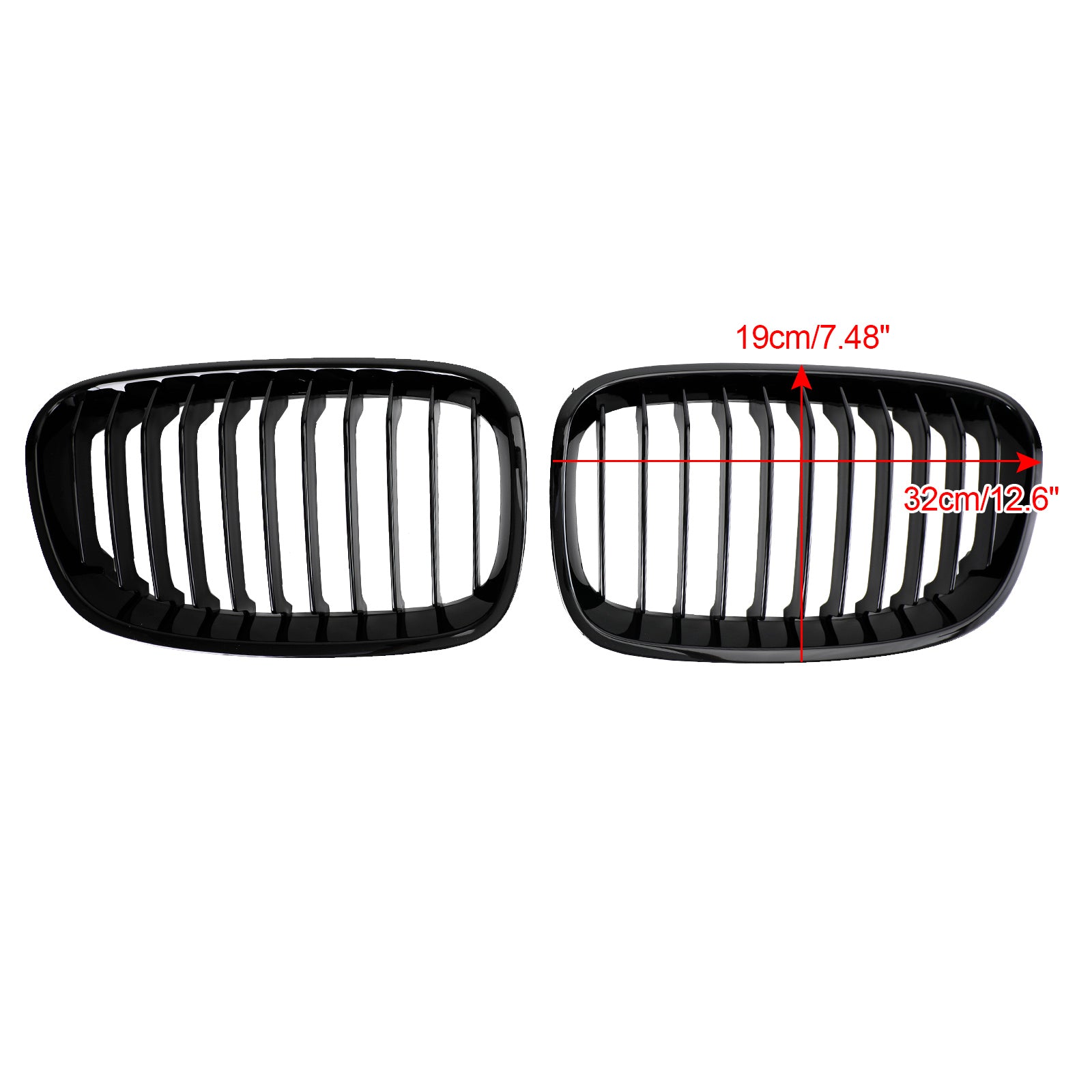 2012-2014 BMW Série 1 F20 F21 2PCS Grille de calandre de pare-chocs avant