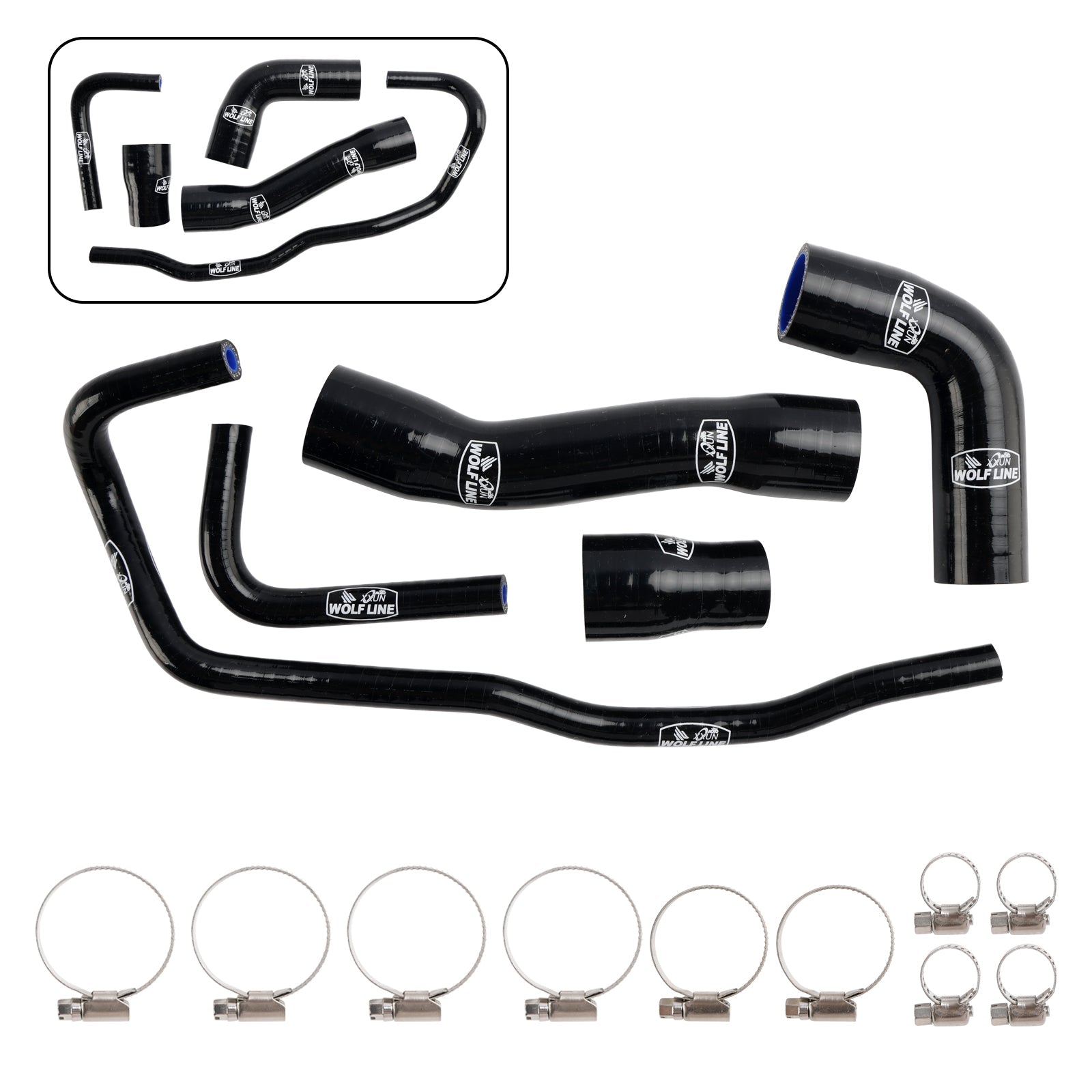 Kit de durites de refroidissement en silicone pour radiateur BMW S1000RR 2019-2023