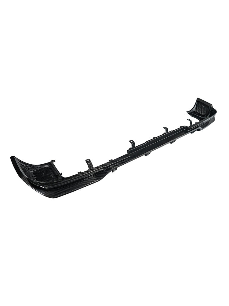 Een diffuserlip van droog koolstofvezel voor de achterbumper, compatibel met de Mercedes-Benz G-Klasse. W465 (vanaf 2025)