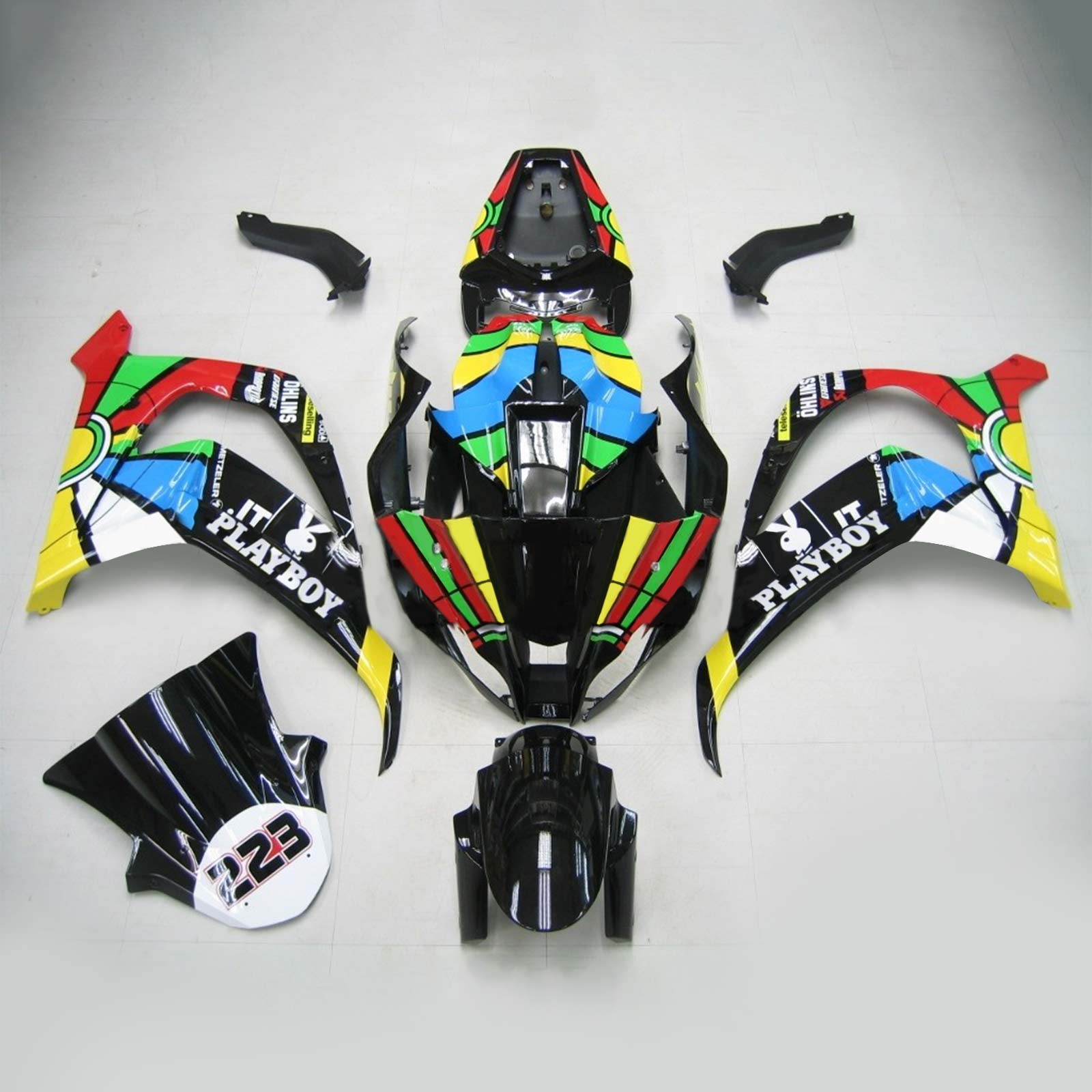 2011-2015 Kawasaki ZX10R Kit carenatura iniezione plastica ABS carrozzeria