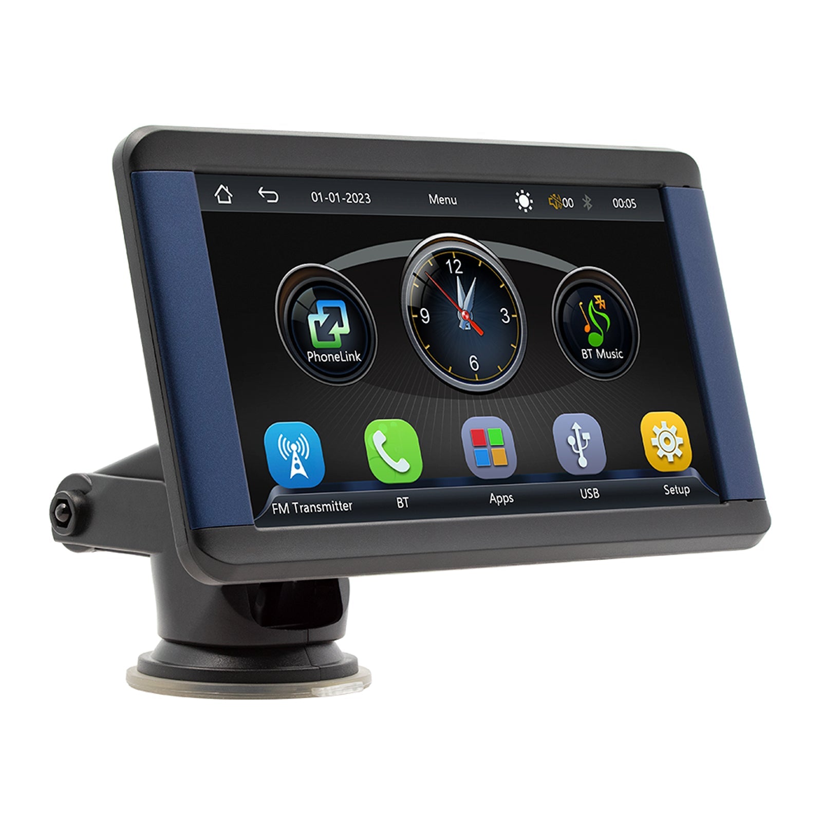 Lettore MP5 per auto portatile da 7 pollici Monitor Bluetooth Carplay wireless + 4 fotocamere LED