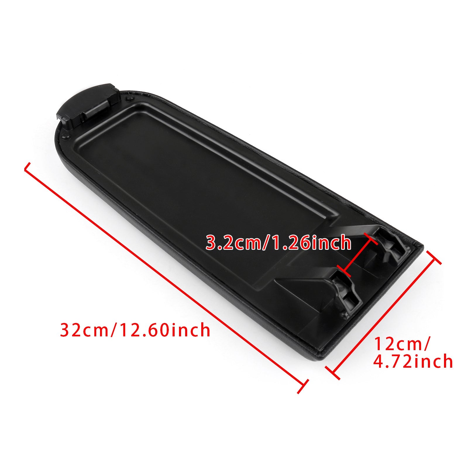 Coperchio console powerbag in pelle nera per VW Mk4 Jetta Bora Golf 18D867173