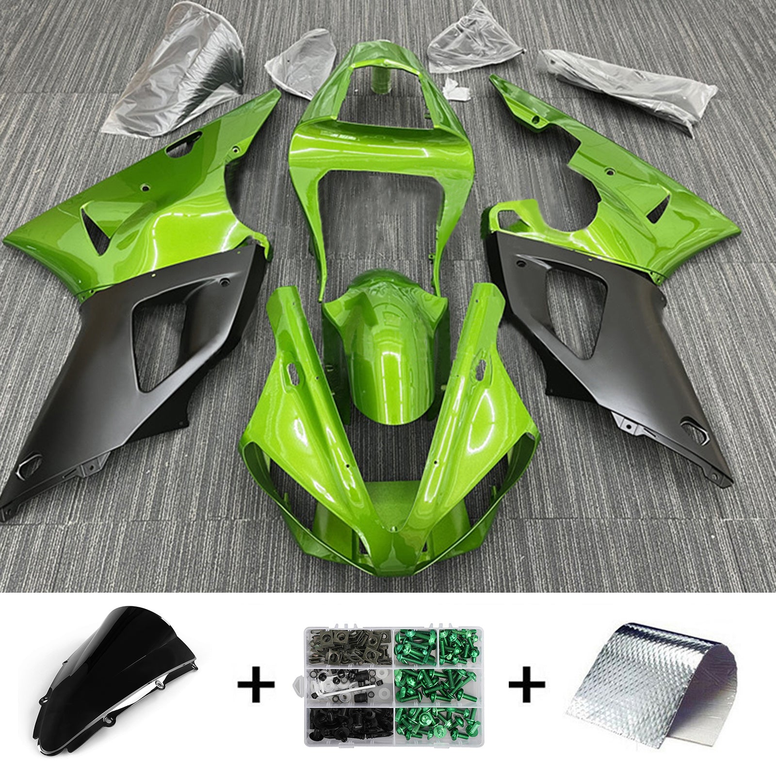 Kit de carénage en plastique ABS injecté compatible avec Yamaha YZF 1000 R1 2000-2001