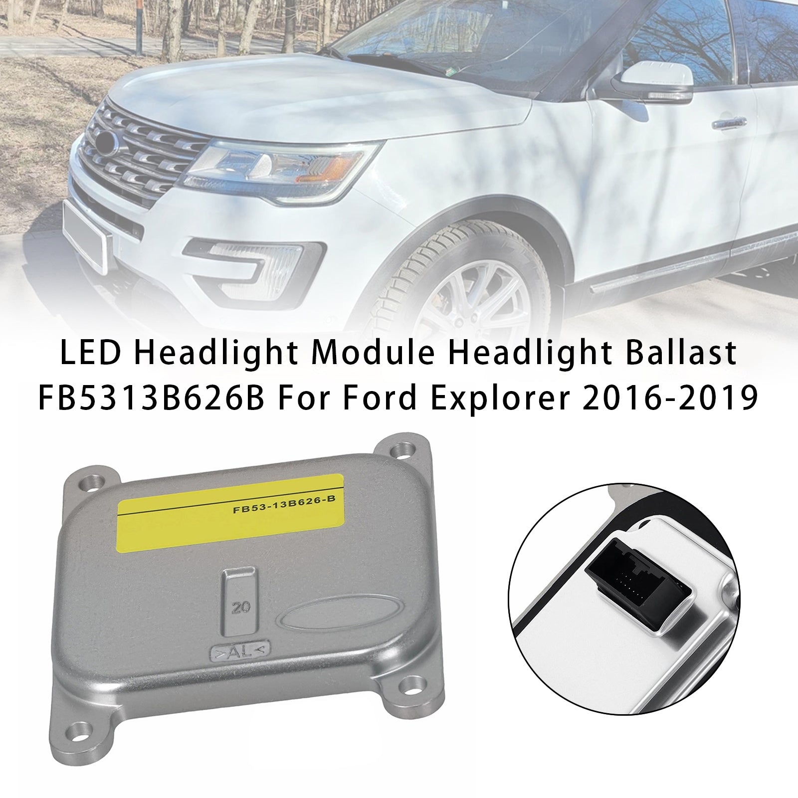 LED Headlight Module Headlight Ballast FB5313B626B Pour Ford Explorer 2016-2019
