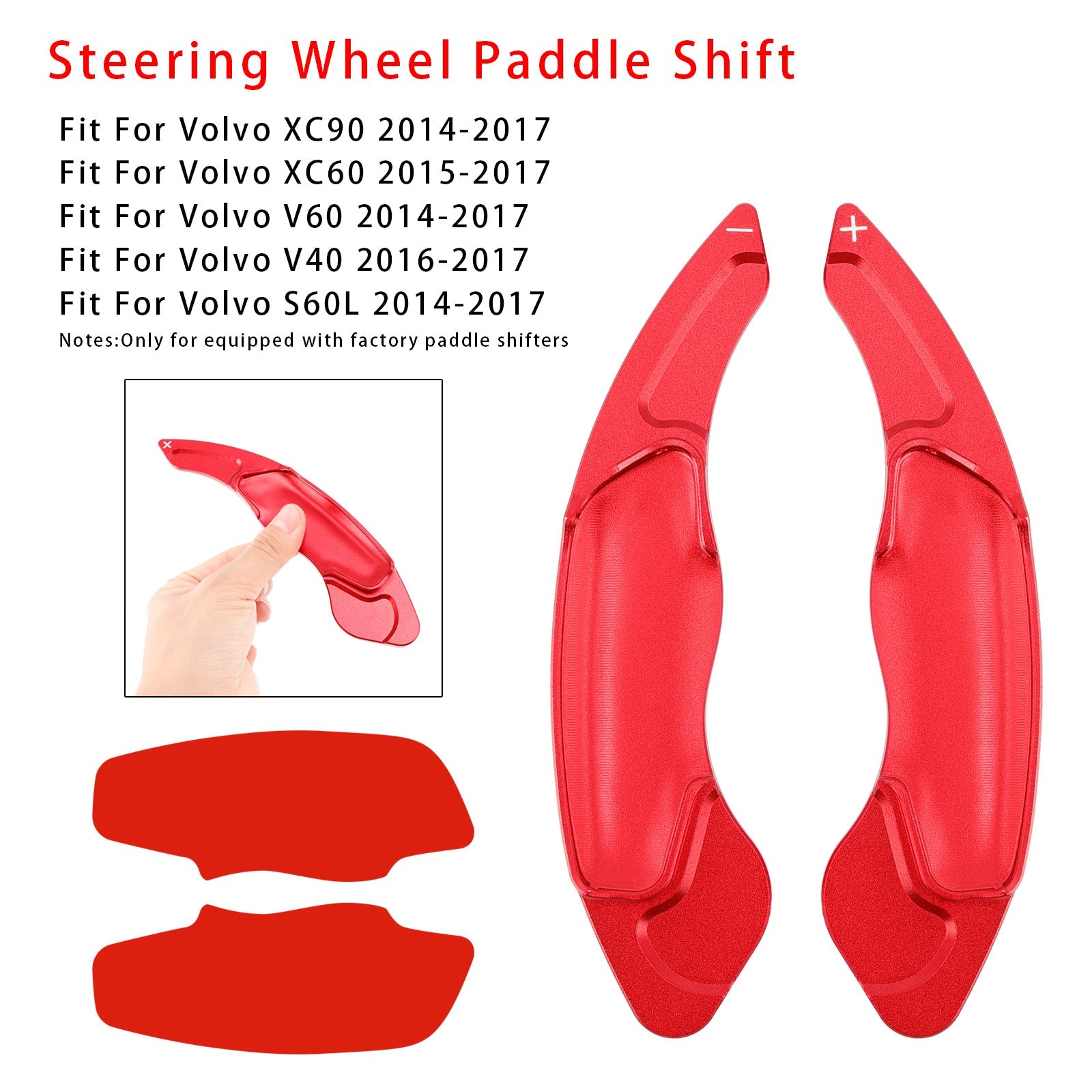 Extension de palettes de changement de vitesse au volant pour VOLVO XC60 XC90 en aluminium