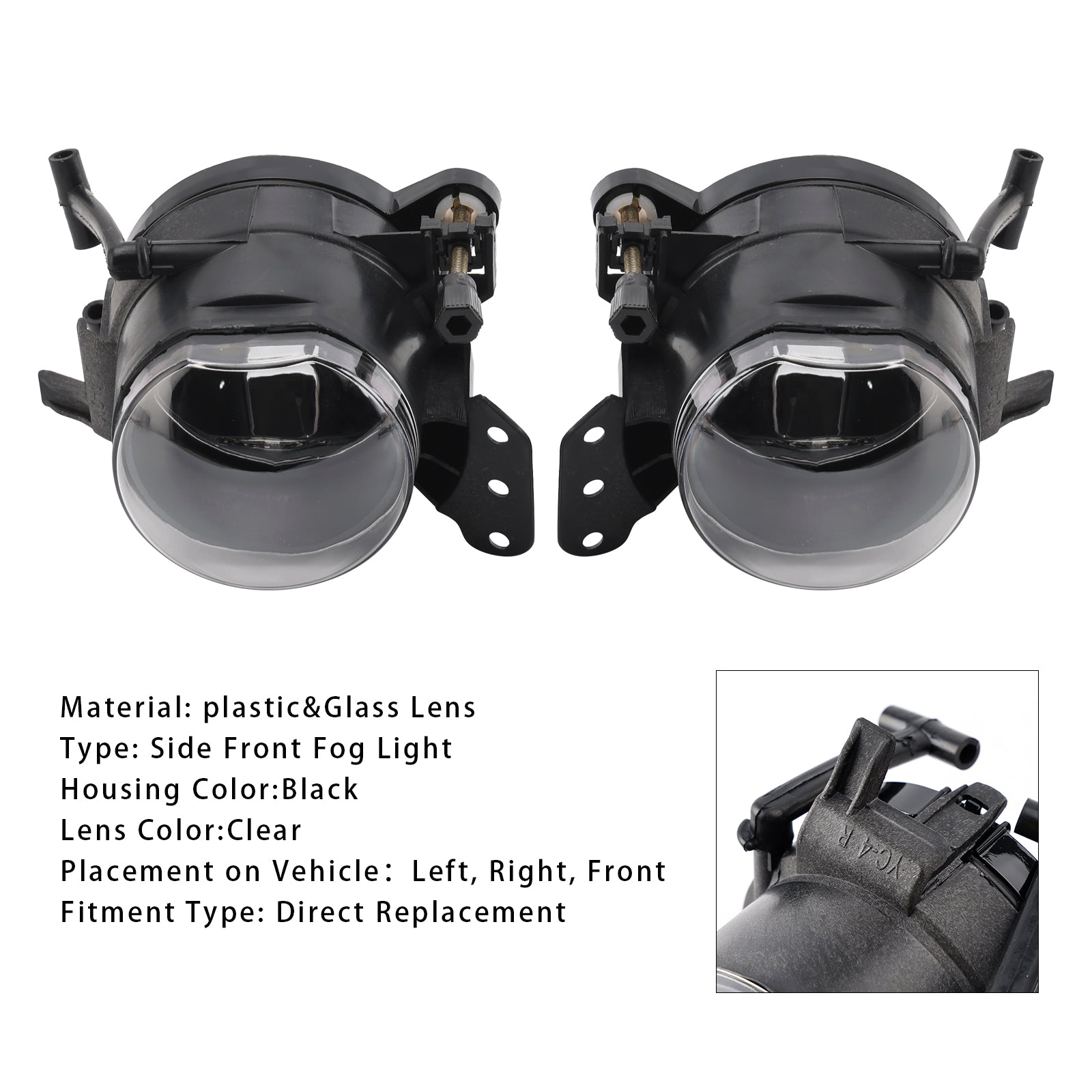 Par de cajas de luces de sangrado abundantes para el parachoques delantero BMW 5 E60 2004-2007