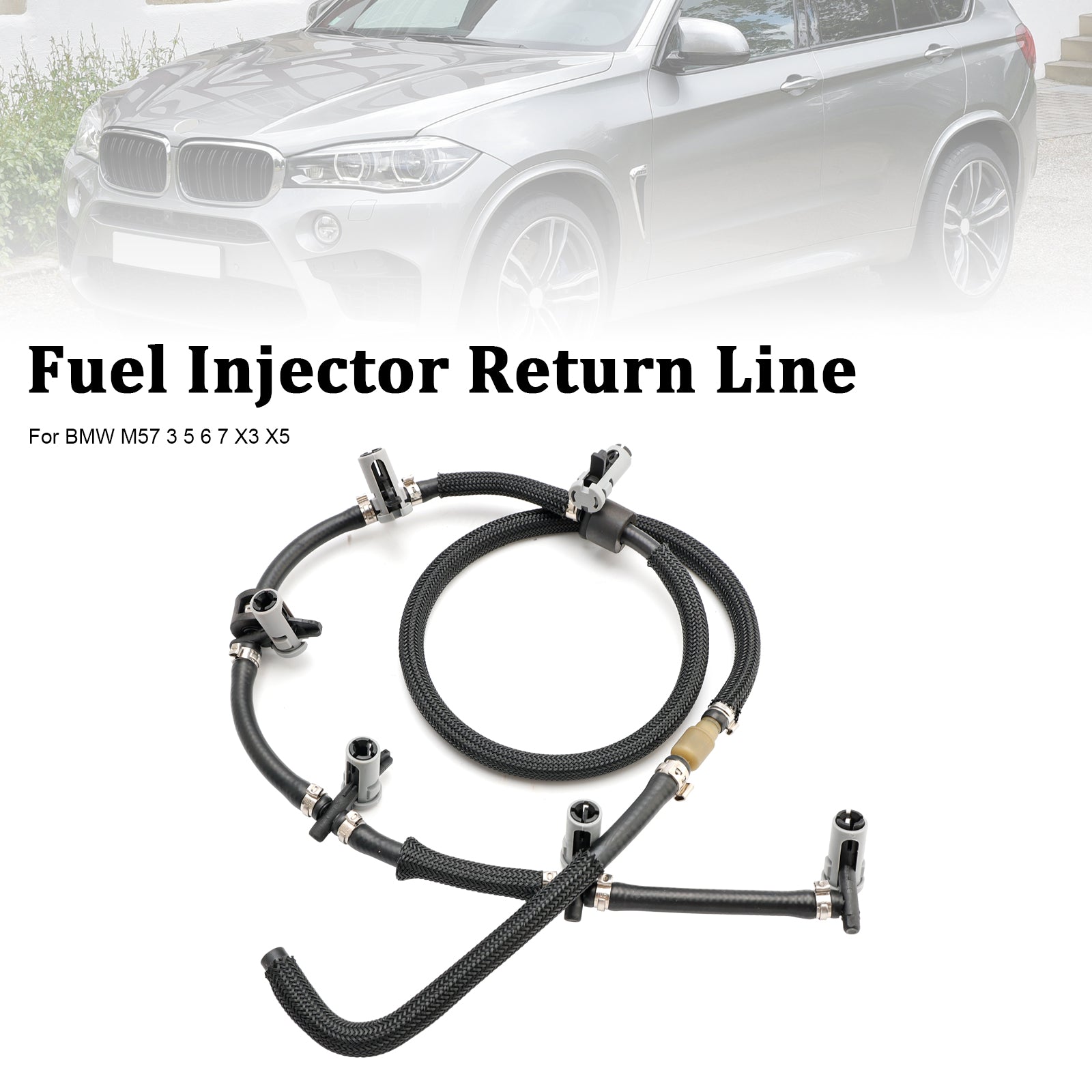 Tuyau De Retour De Carburant Pour BMW X3 X5 X6 - Réf OEM 13537823399, En Plastique, Installation Facile - 5