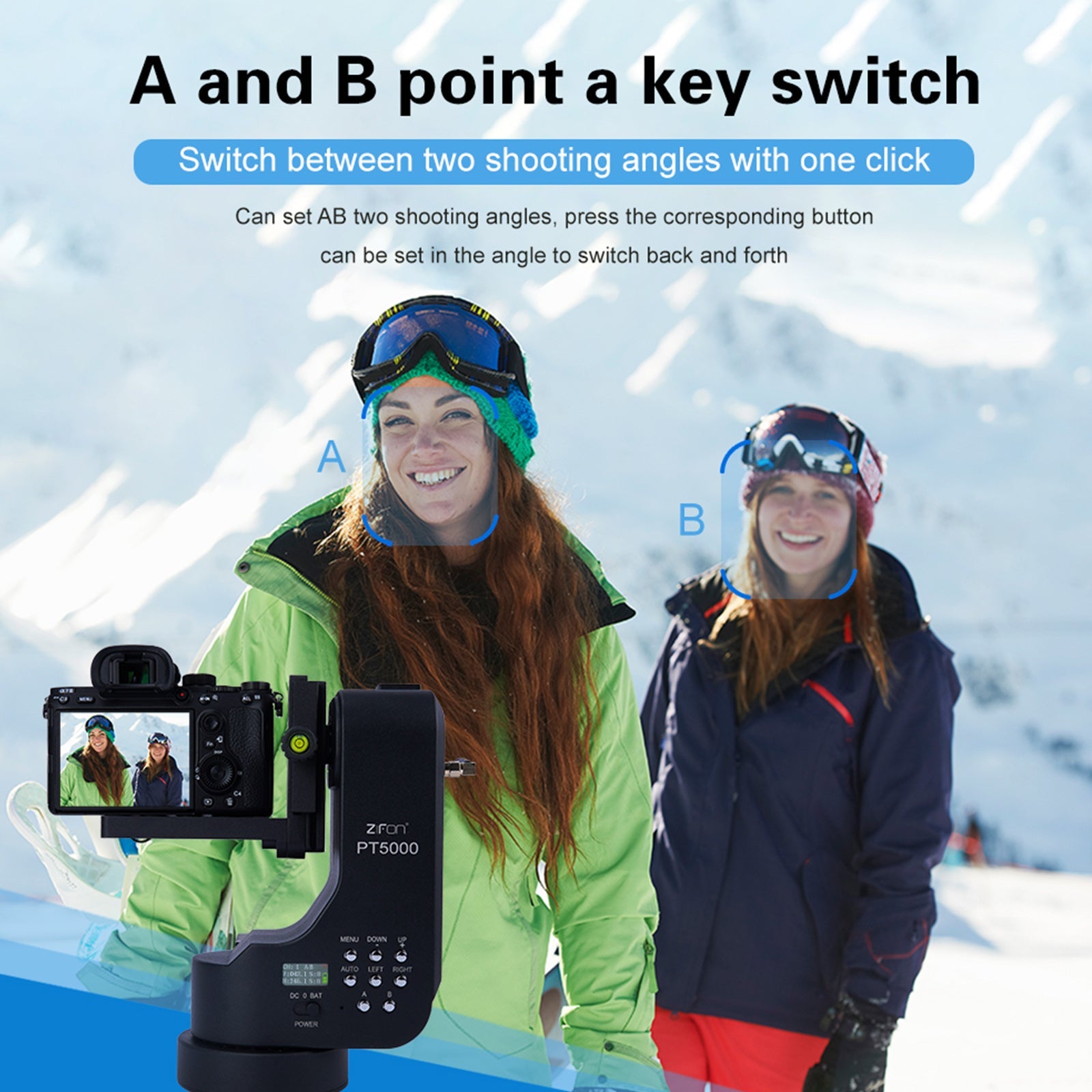 PT-5000 Platforma za kamero Electric Cloud Platform Double Ax Micro SLR Telefon