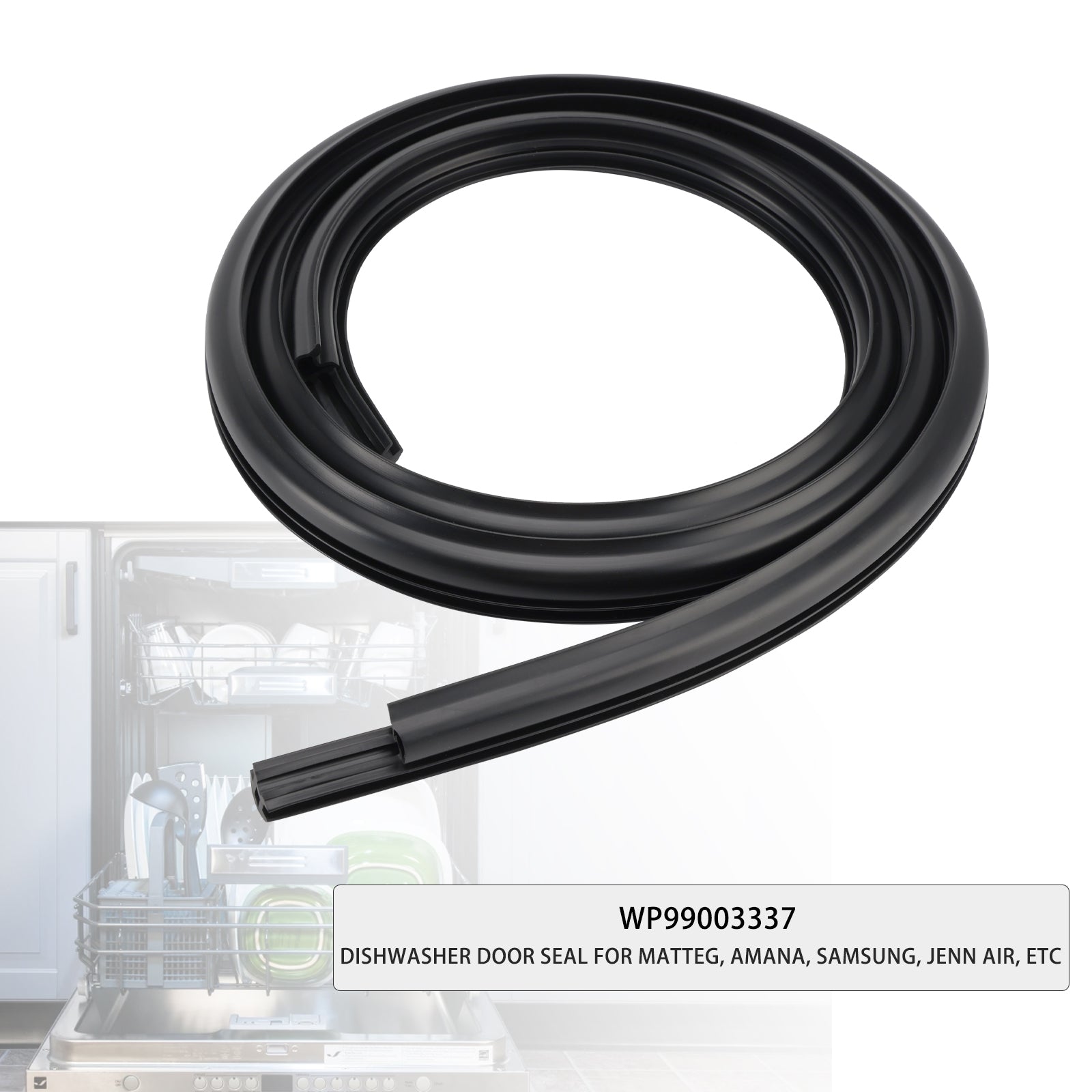 WP99003337 Sello de lavavajillas para Maytag Amana Samsung Jenn Air Etc.