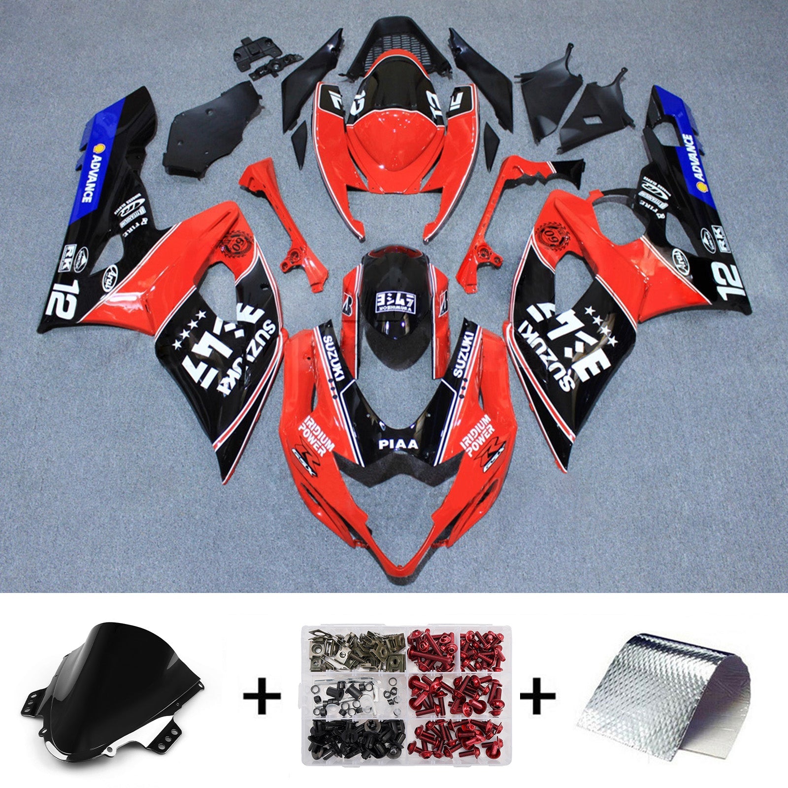 Kit de carénage injecté en plastique ABS pour Suzuki GSXR1000 2005-2006 K5