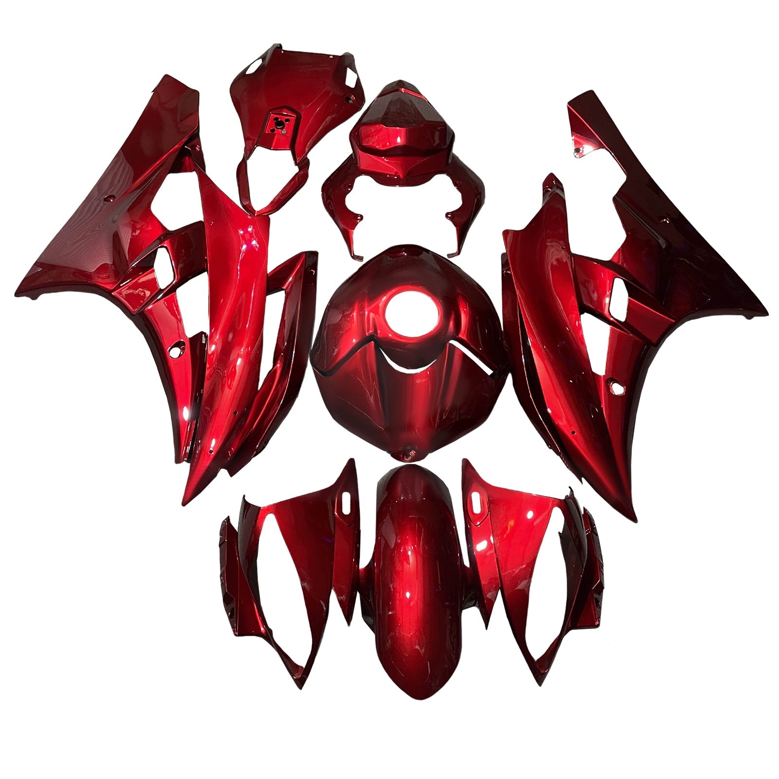 Kit de carénage injecté en plastique ABS pour Yamaha YZFR6 YZF-R6 2006-2007